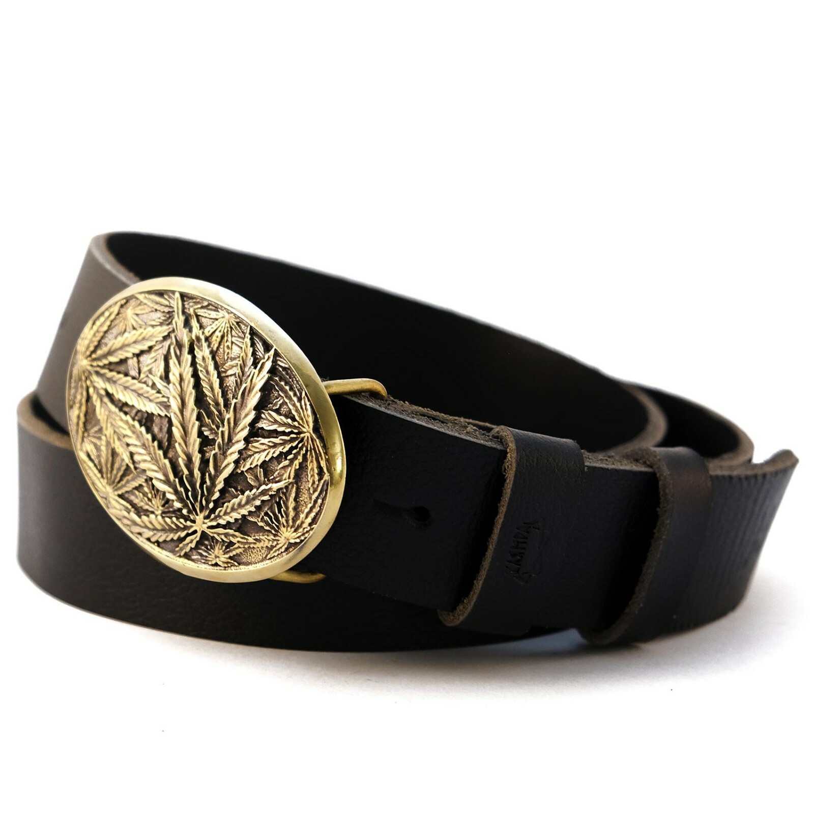 Cannabis leaf solid brass belt buckle, Marijuana Weed Leaf ganja Rasta buckle