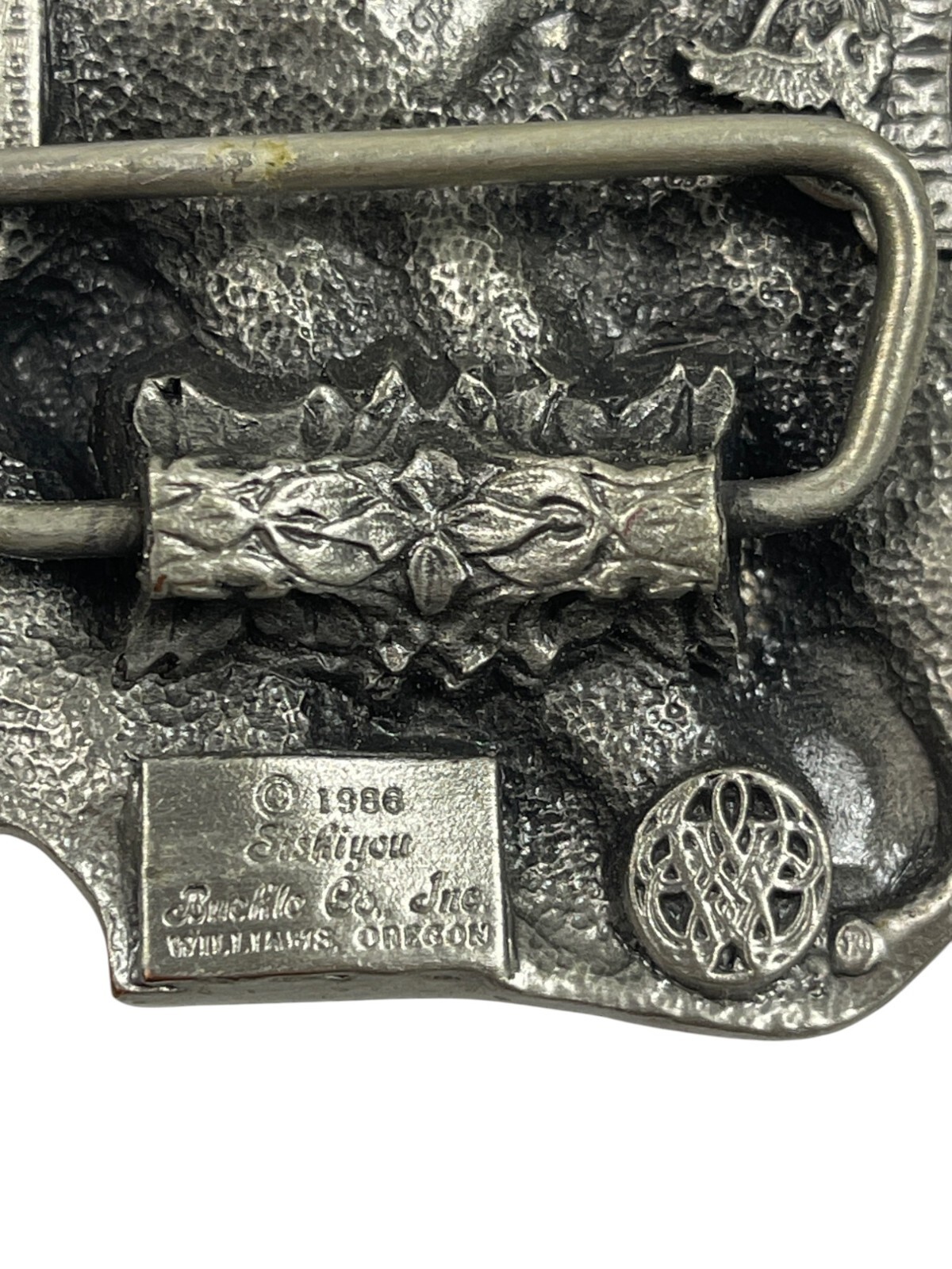HARLEY DAVIDSON Belt Buckle 1986 D-40 Siskiyou USA Pewter The Pride is Back