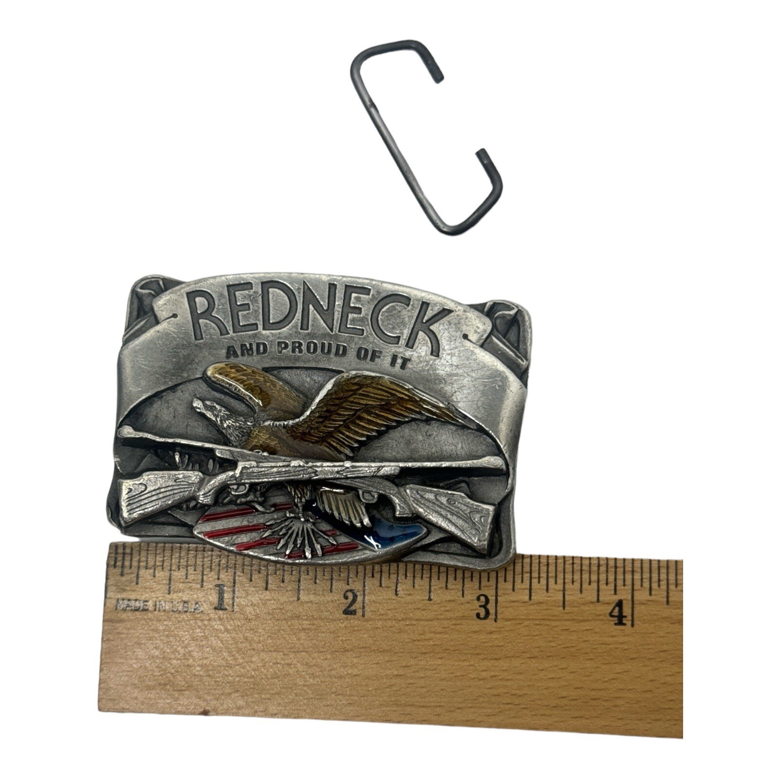Western Steer Eagle Platinum Color Beauty Cowboy Rodeo Style Belt Buckle .MJ 84