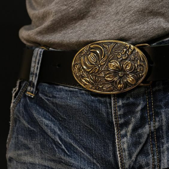 Belt buckle “Petrykivka””, Ornamental belt buckle, Ukrainian belt buckle