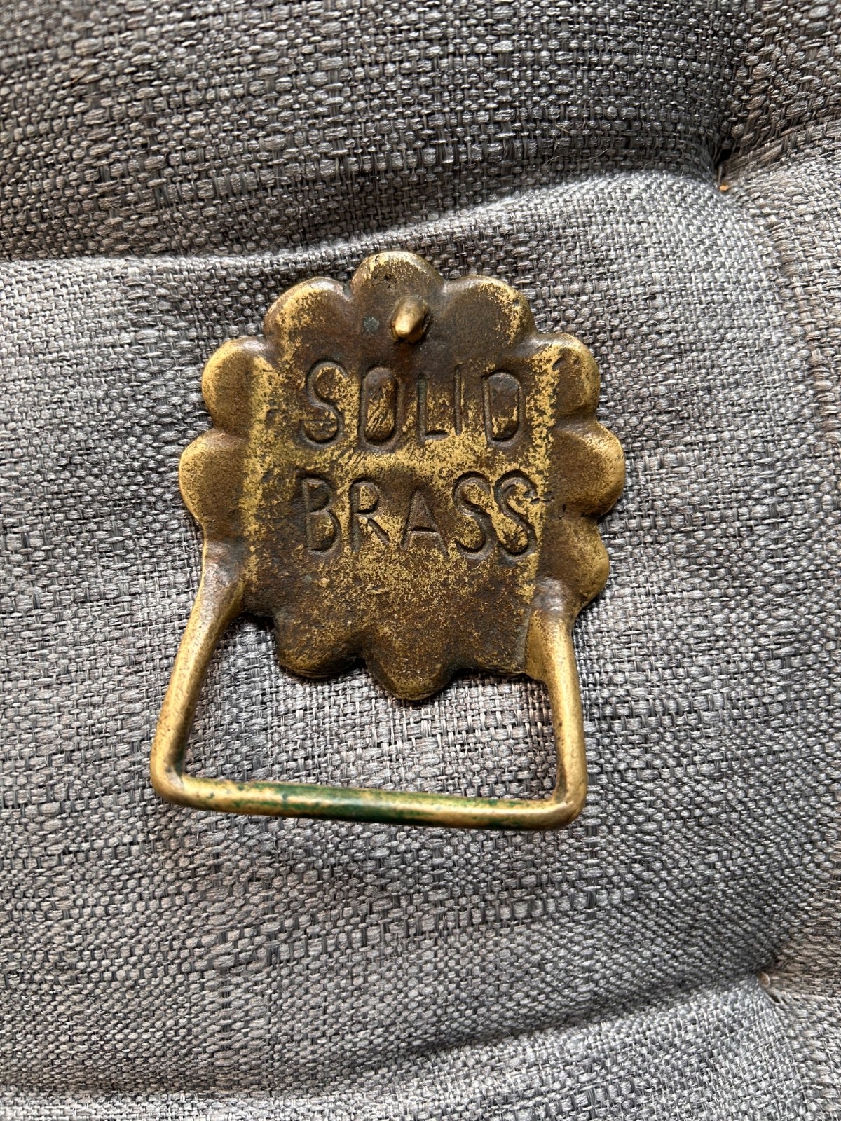 Solid brass EUC vintage retro floral dandelion 70s boho hippie belt buckle