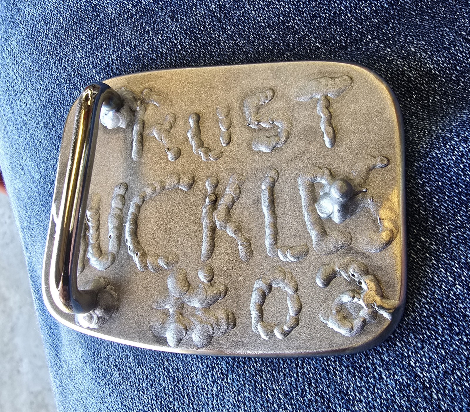 Handmade TIG Weld Bull Skull Belt Buckle Stainless Steel Rust Buckles Western
