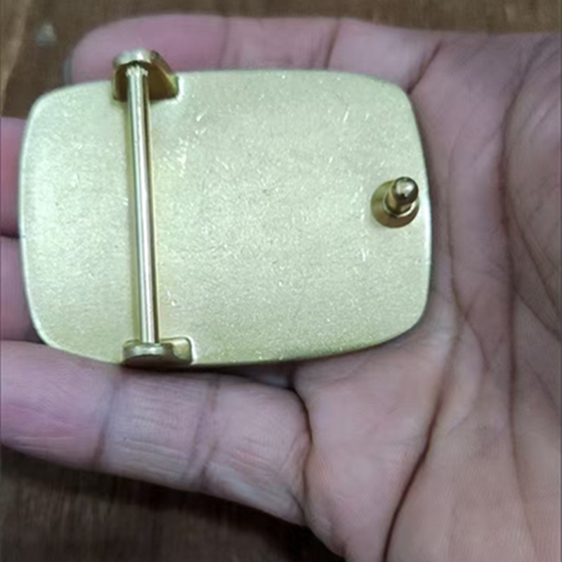 Men&rsquo;s pure brass smooth buckle belt headChinese zodiac ox belt head plate buckle