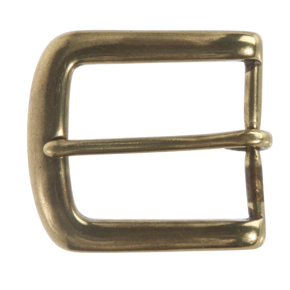 1 3/8&Prime; (35 mm) Single Prong Solid Brass Horseshoe Belt Buckle