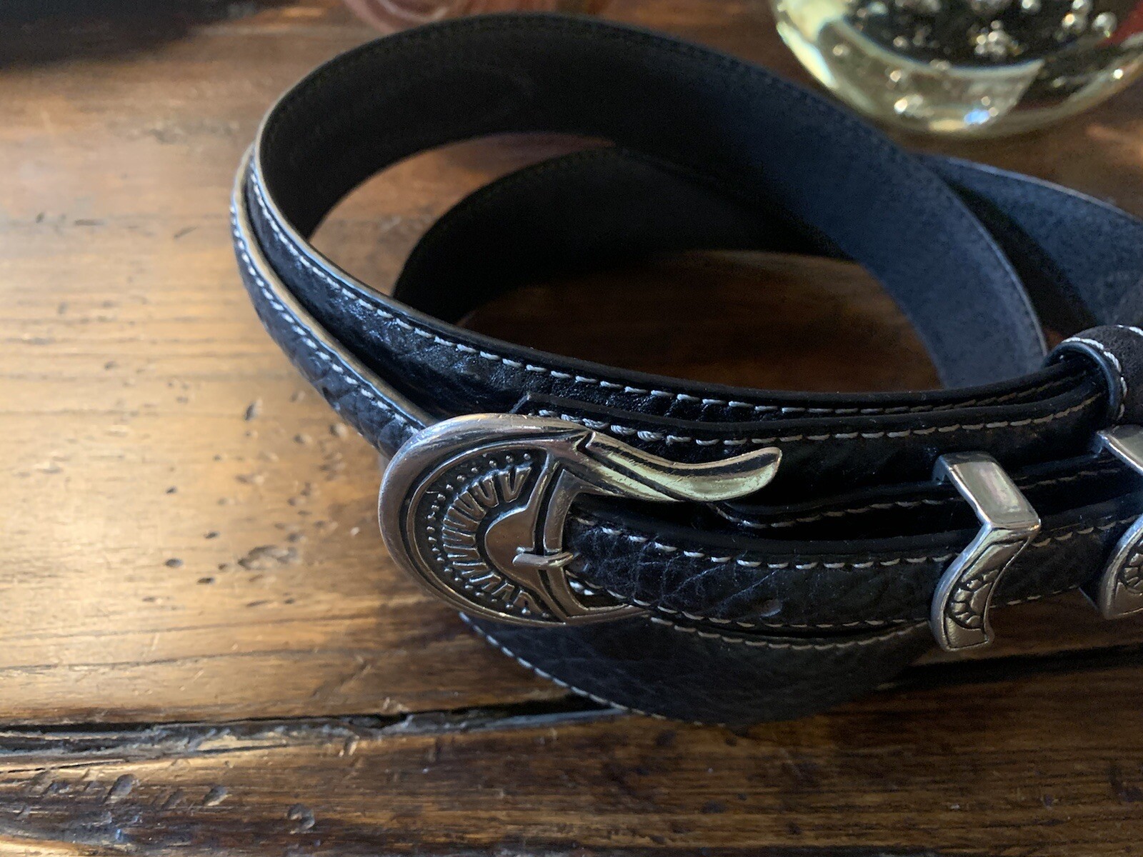 Carlos Ramos Navajo James Reid style Sterling Silver Belt Buckle 36-38✅🦬