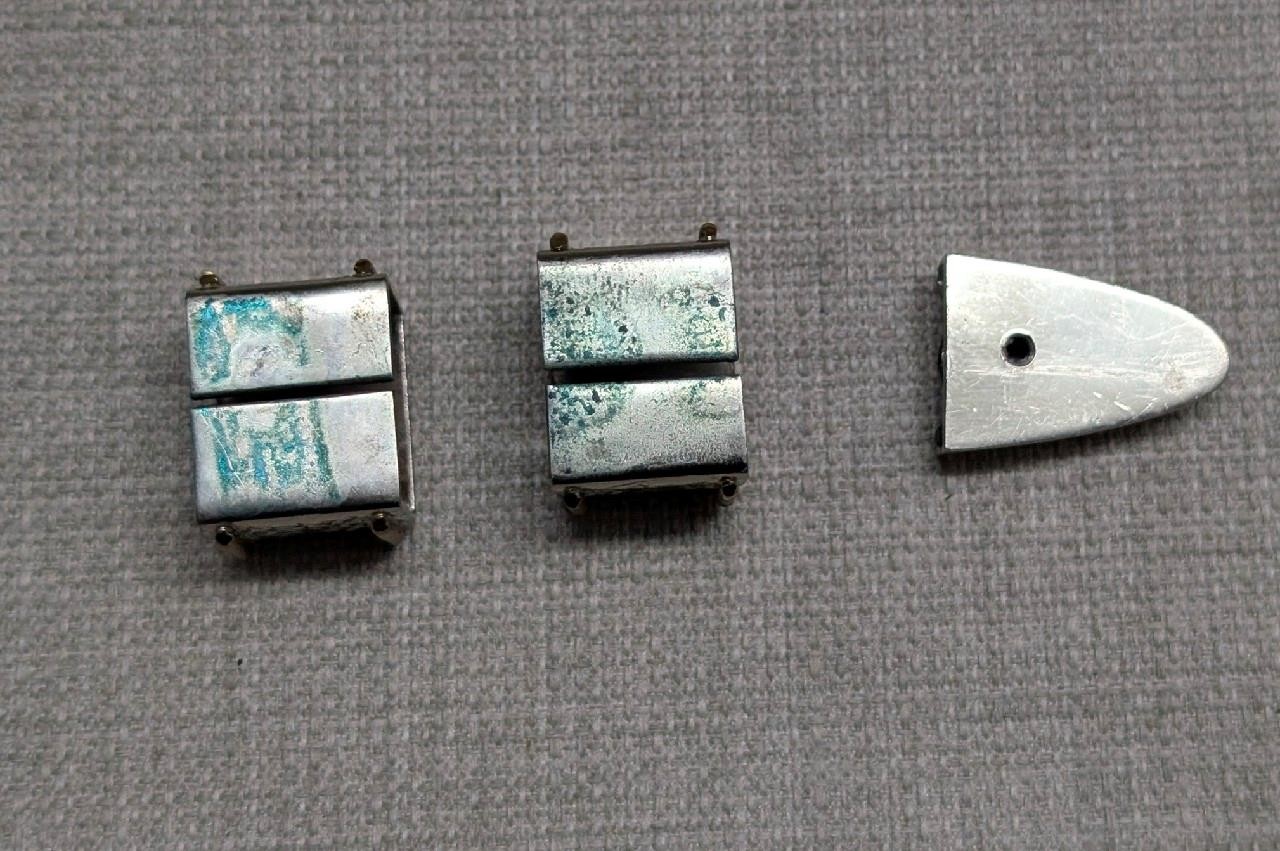 vintage 4PC belt buckle TEXAS custom made GERMAN SILVER nickel silver WESTERN