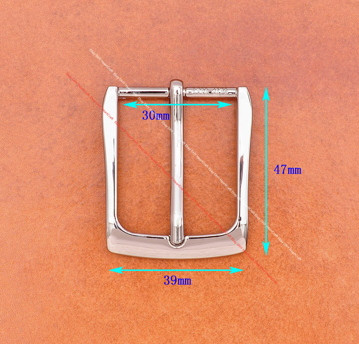 Casual Silver Single Prong Pin Buckle Leathercraft Men Replacement Buckle 30mm