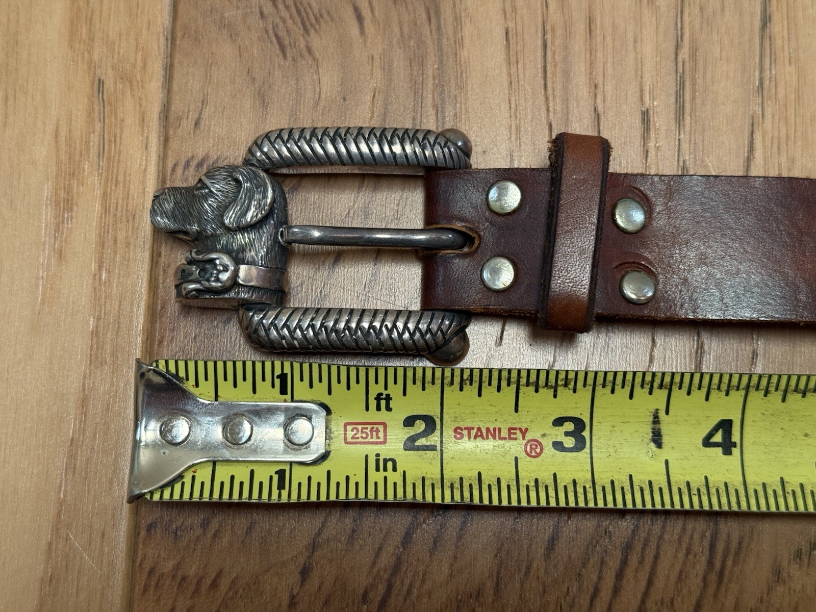 Vintage Barry Kieselstein Cord Sterling Silver Labrador Dog Belt Buckle Bracelet