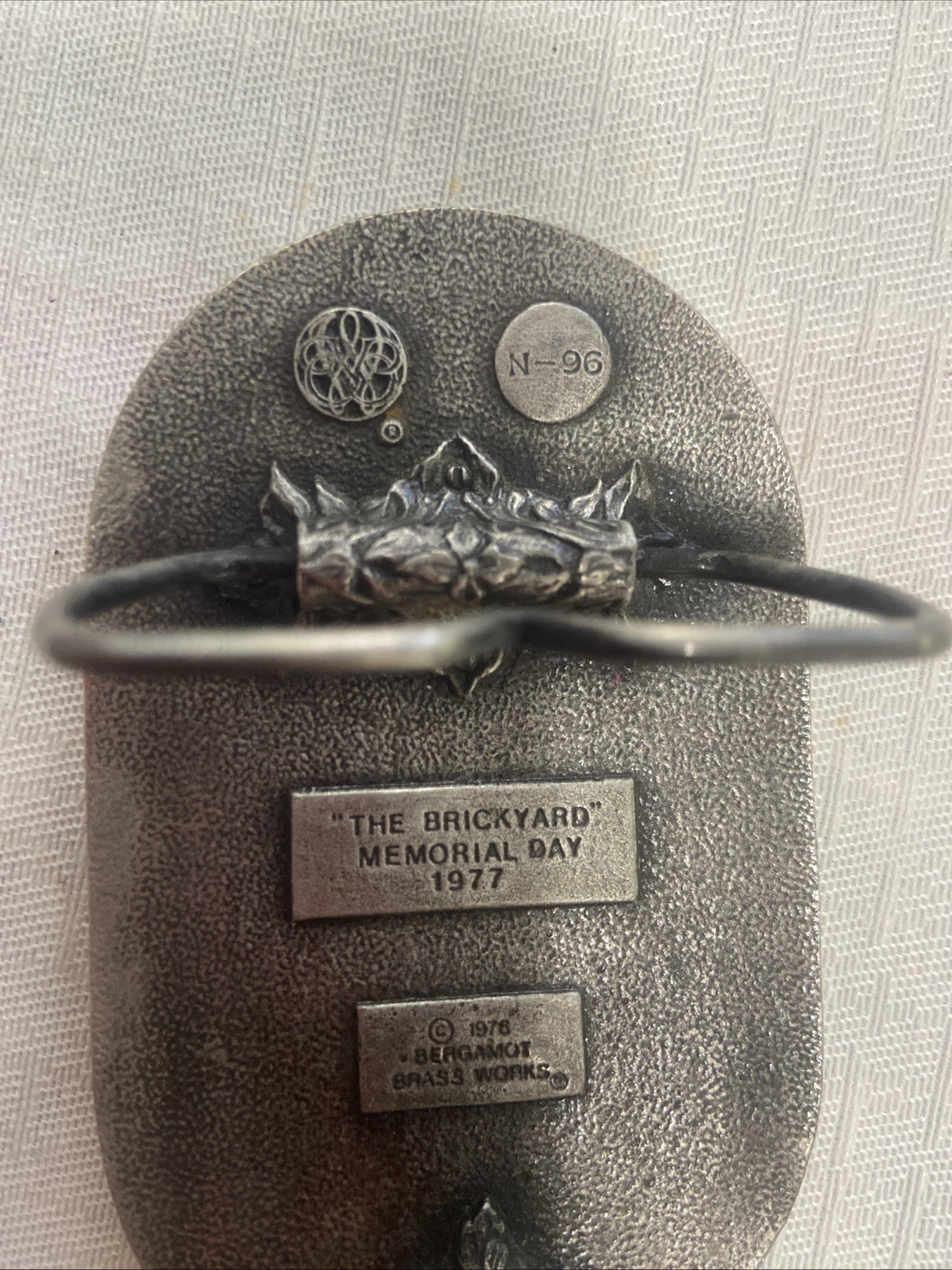 Vintage Collectible Indy 500 Memorial Day NASCAR Racing Belt Buckle 1976
