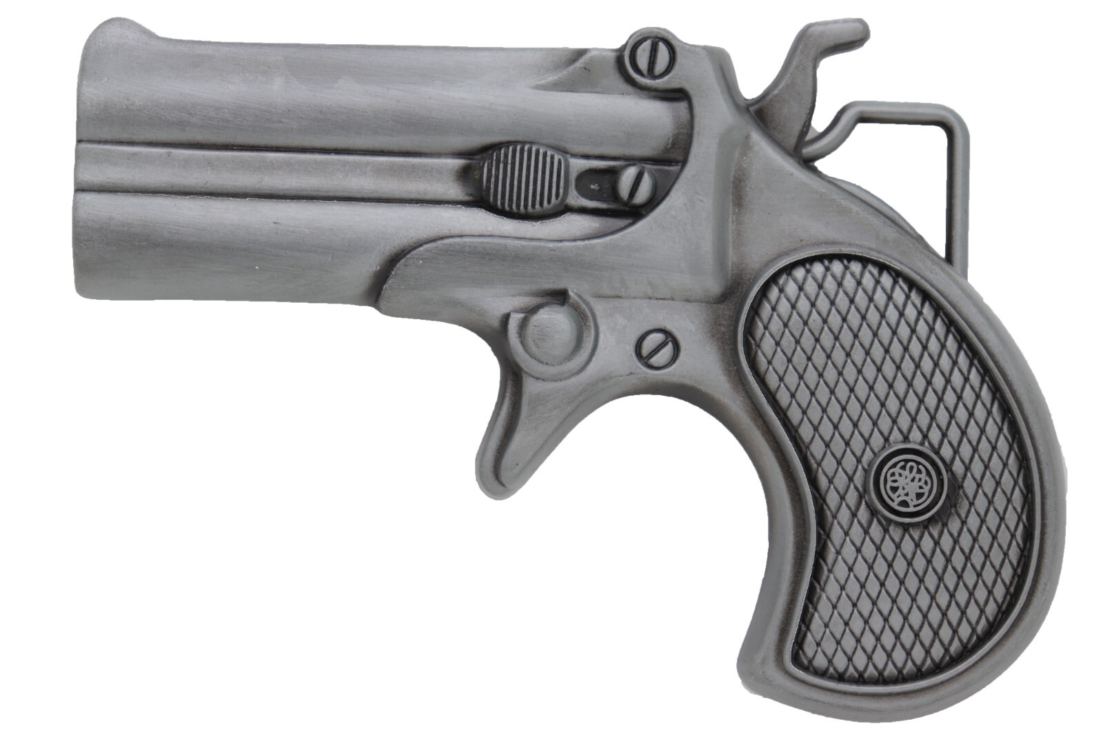 Men Women Silver Metal Fashion Belt Buckle Biker Handgun Revolver Gun Western