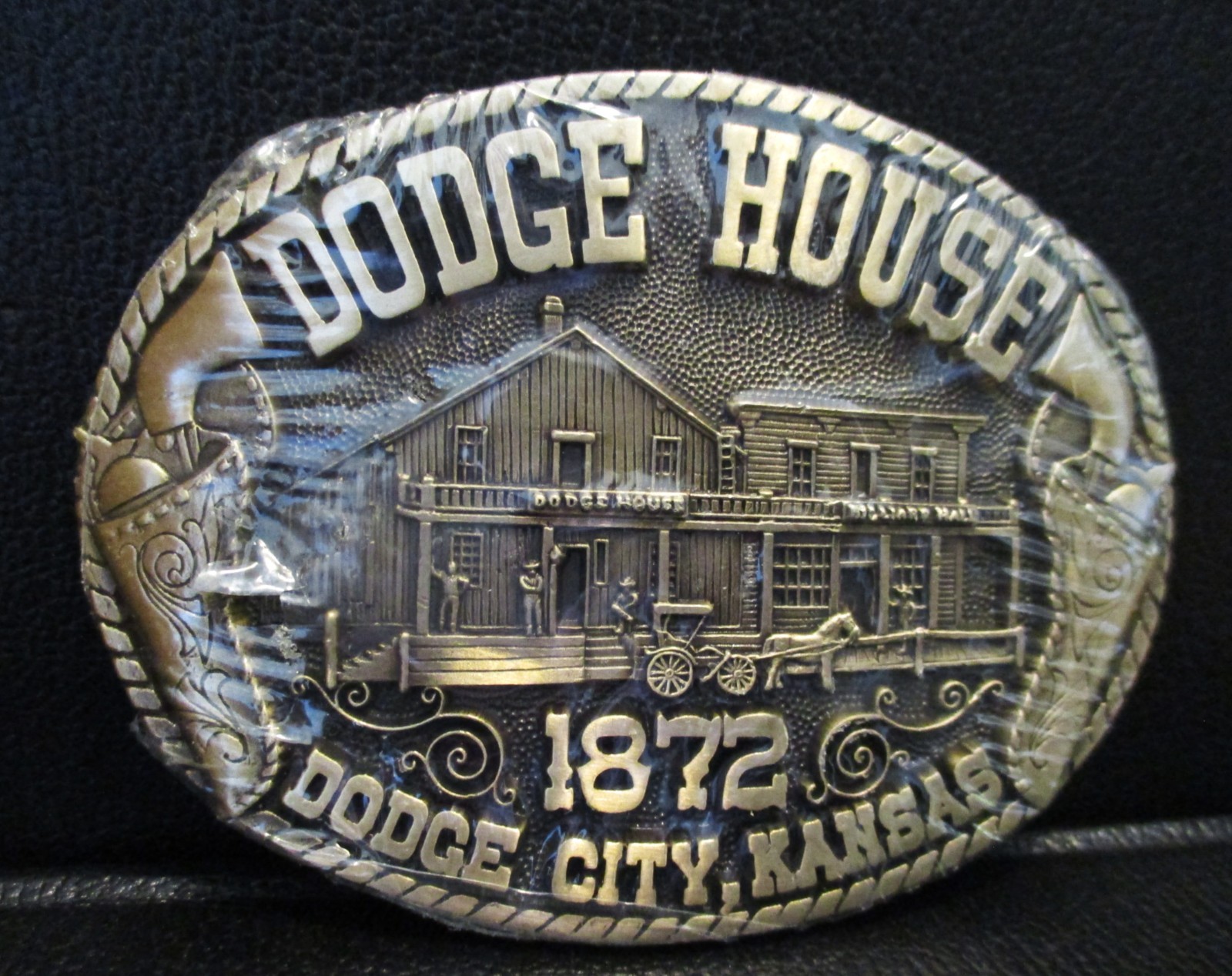 Dodge City Kansas 1872 Dodge House Hotel Resturant Billiard Hal1 Belt Buckle 1st
