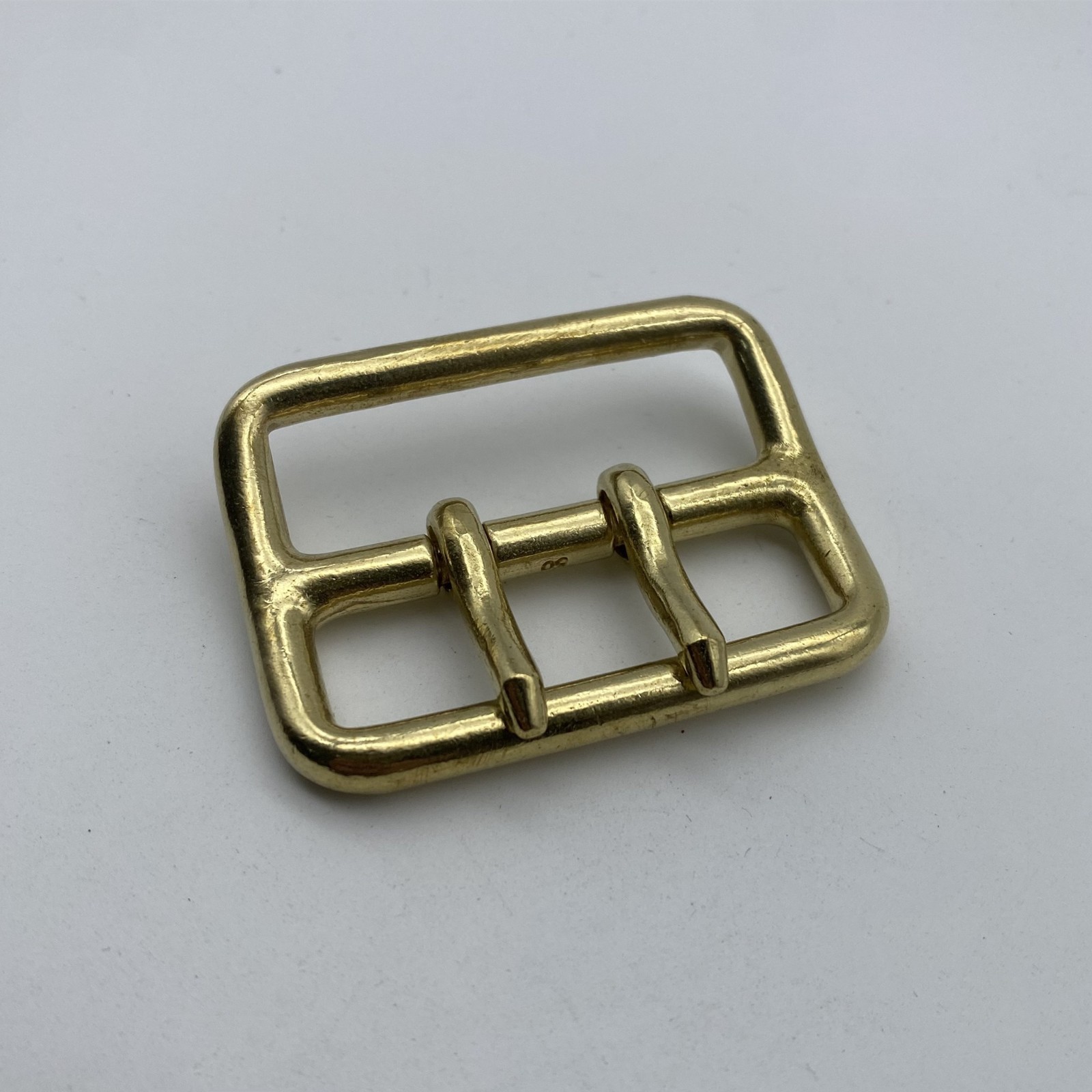 50mm Brass Buckle Sam Browne Double Prong Buckle Leather Belt Buckle