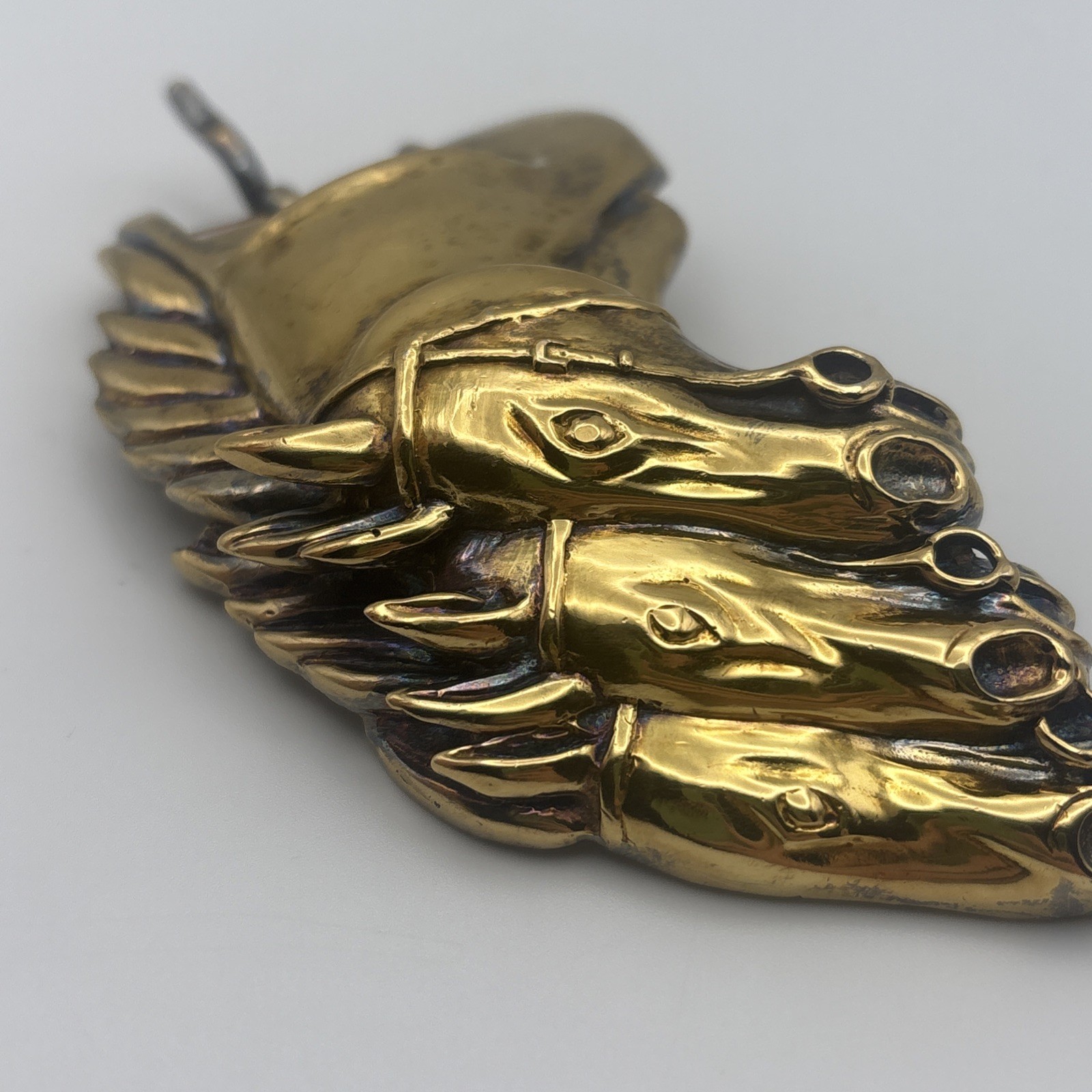 Barry Kieselstein-Cord Gold plated Sterling Silver Stallion Horse Head Buckle