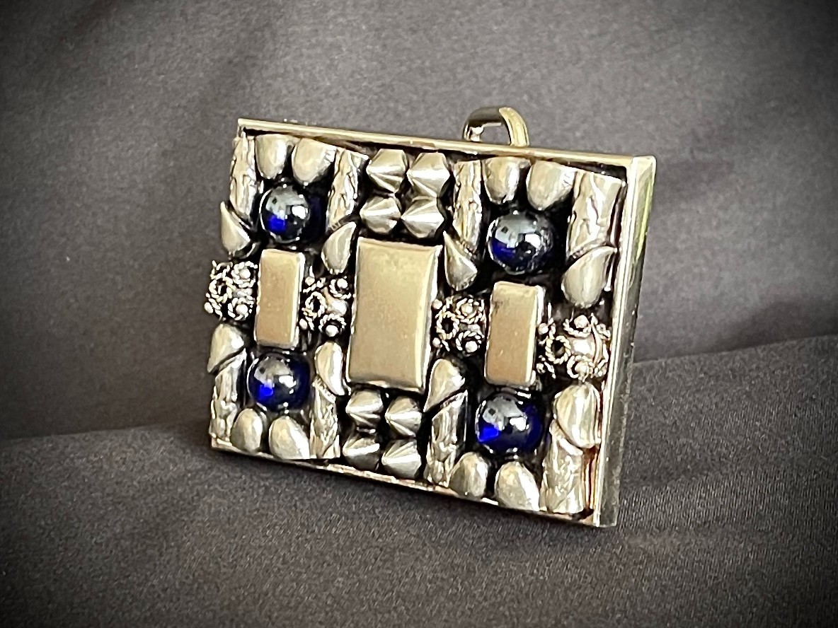 Blue Cabochon Industrial Handmade Belt Buckle Archive 2007-2009 Darren McNeese