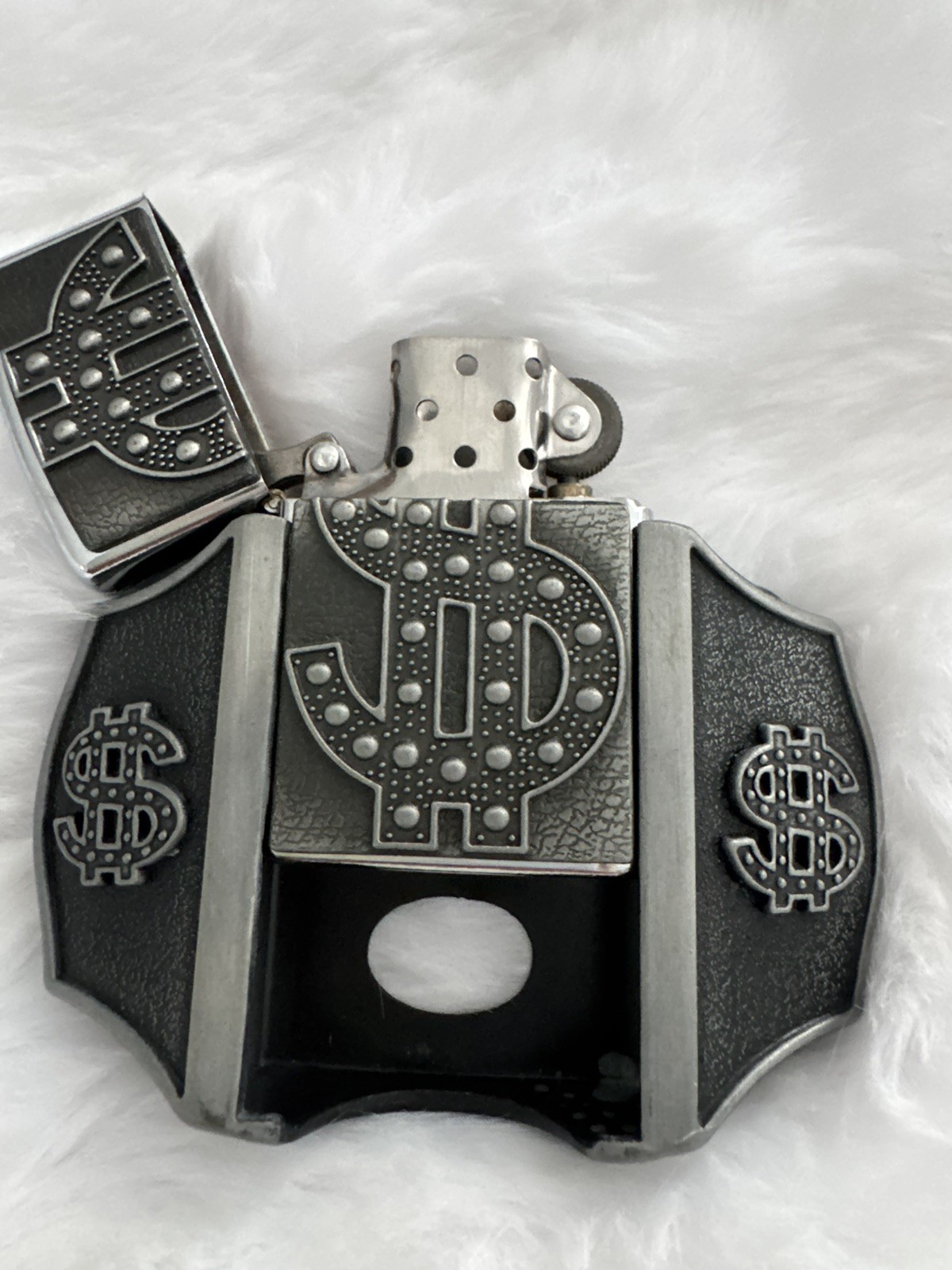 New Men’s Money Sign Lighter Buckle Belt Buckle New