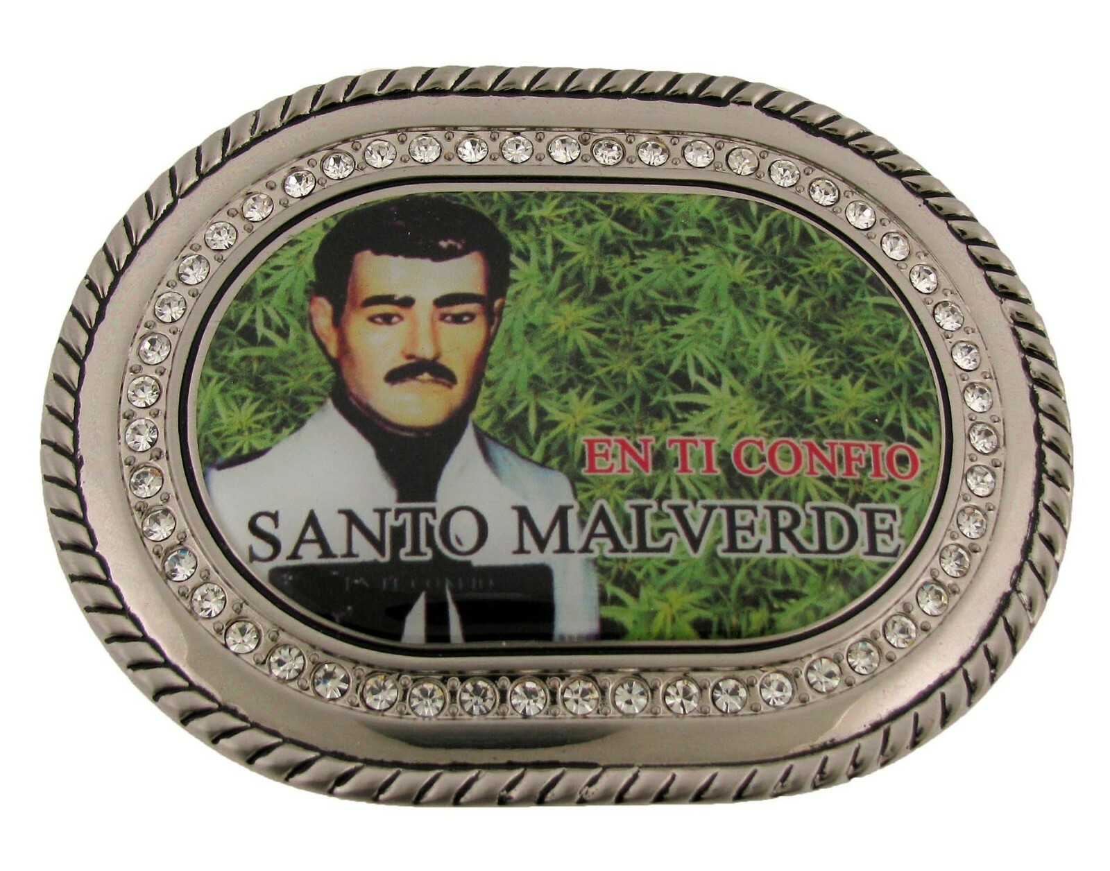 MALVERDE Belt Buckle Hecho en Sinaloa Mexican Flag Rodeo Western Cowboy Classic