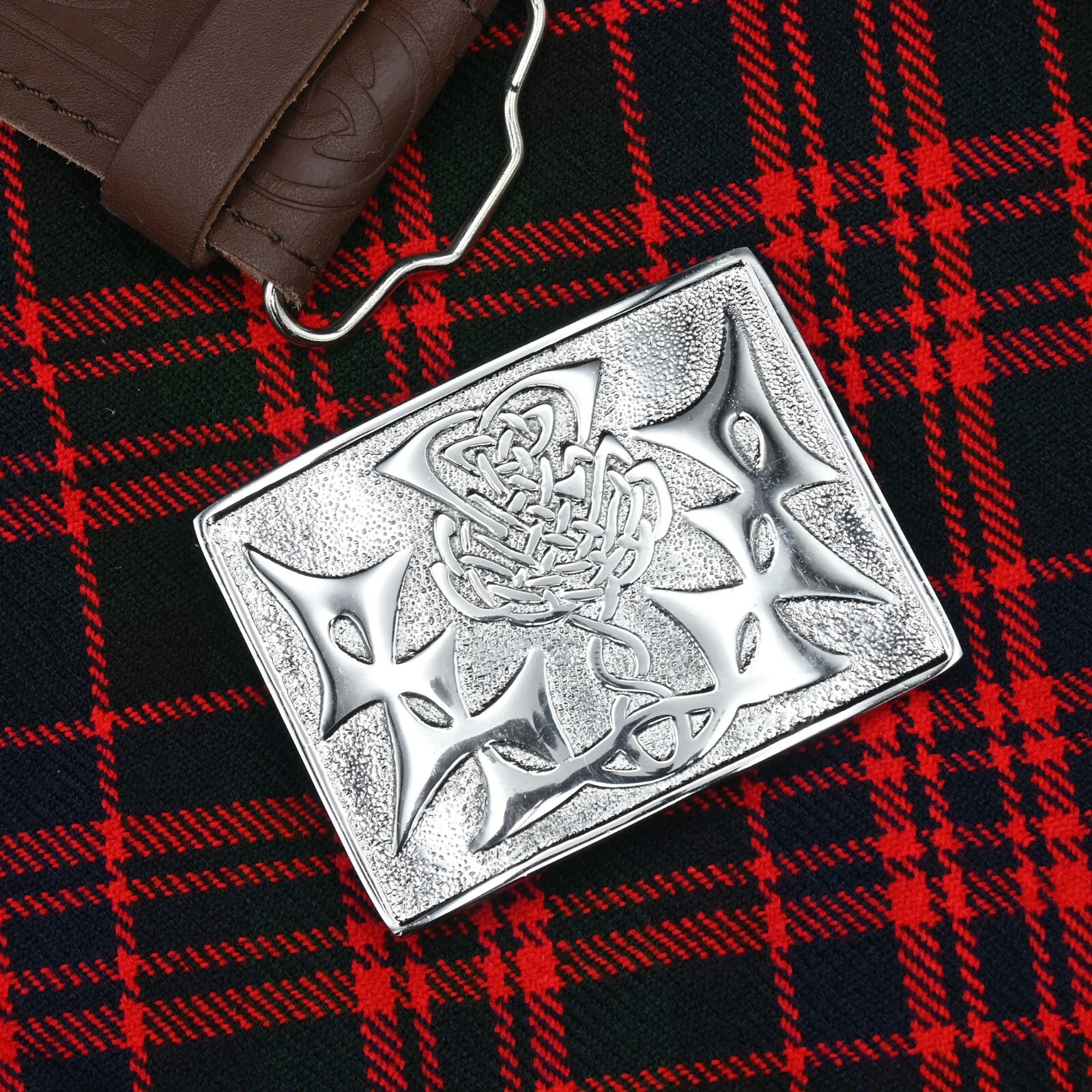 Highland Triquetras Thistle Kilt Belt Buckle Scottish Buckle Traditional Outfit