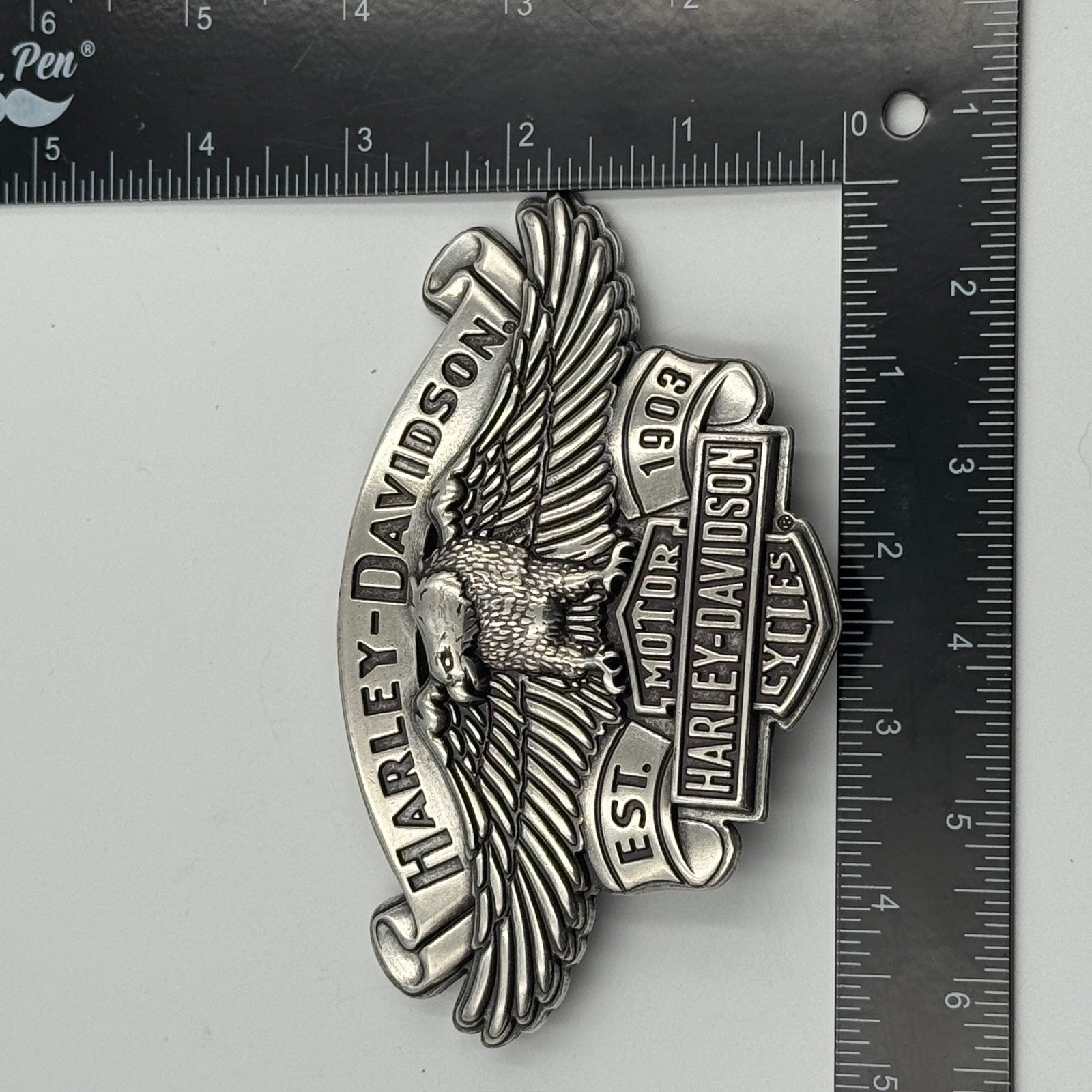 Harley-Davidson 2008 Eagle Bar & Shield Belt Buckle Silver 99401-09VM Biker Mens