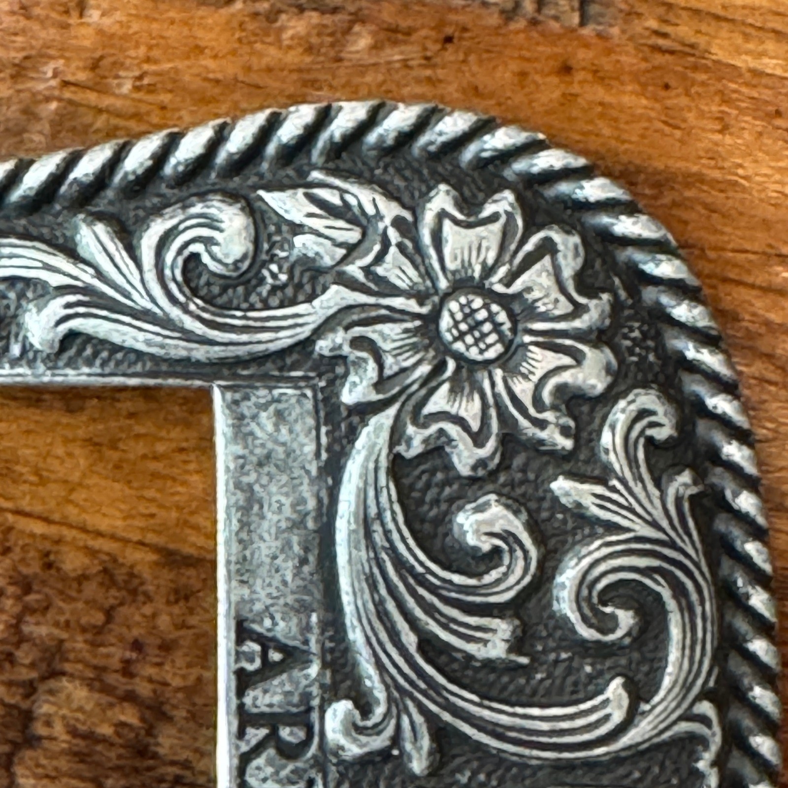 Ariat Western Floral Scroll Silver Tone 2007 Limited Edition Belt Buckle