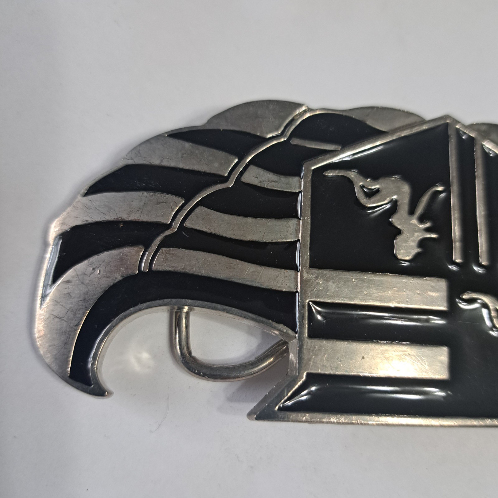 TRUCKER GIRL CREST BELT BUCKLE With BOTTLE OPENER METAL