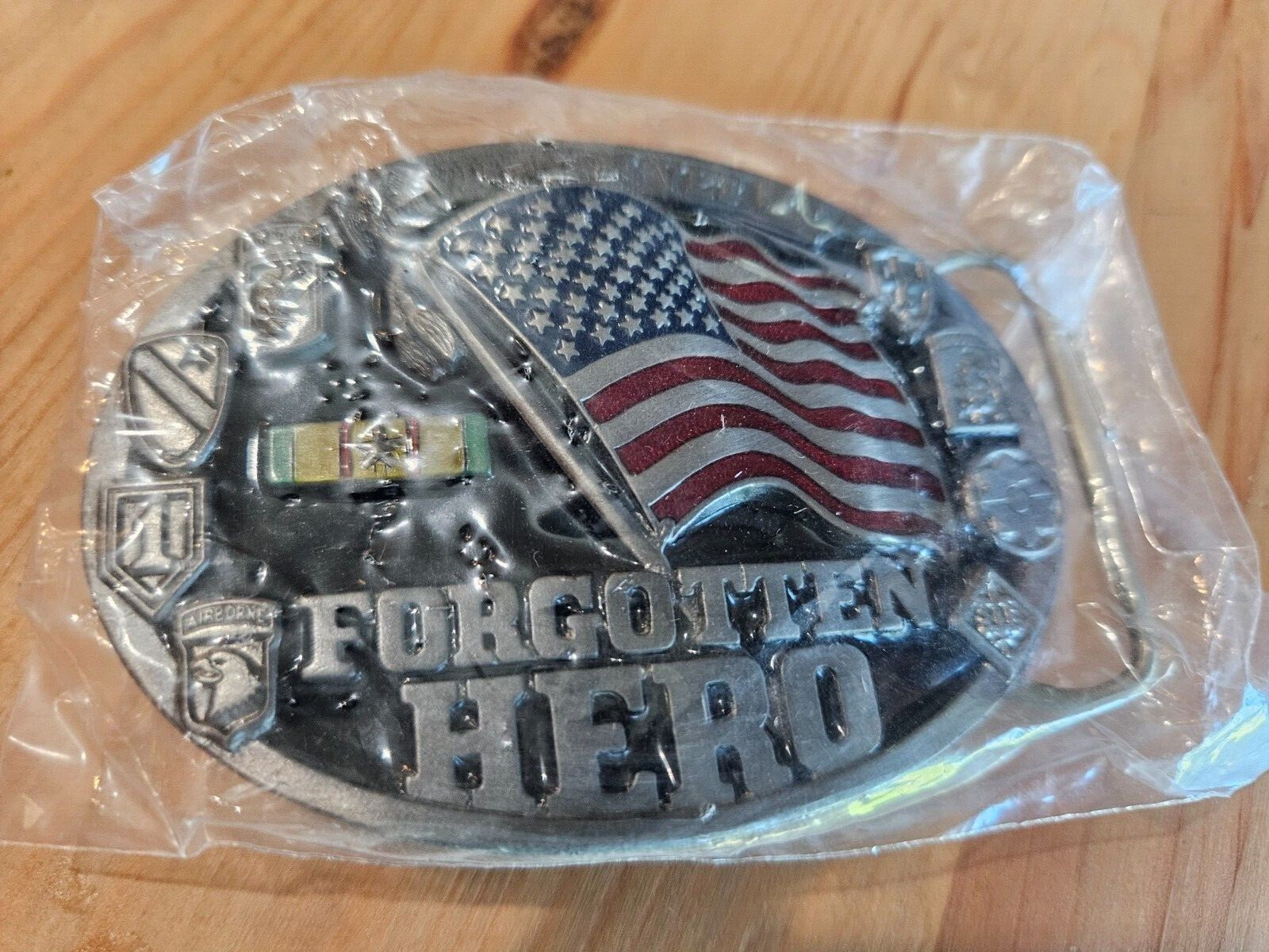 Belt Buckle Vietnam Veteran Forgotten Hero Cool Cast 1980s