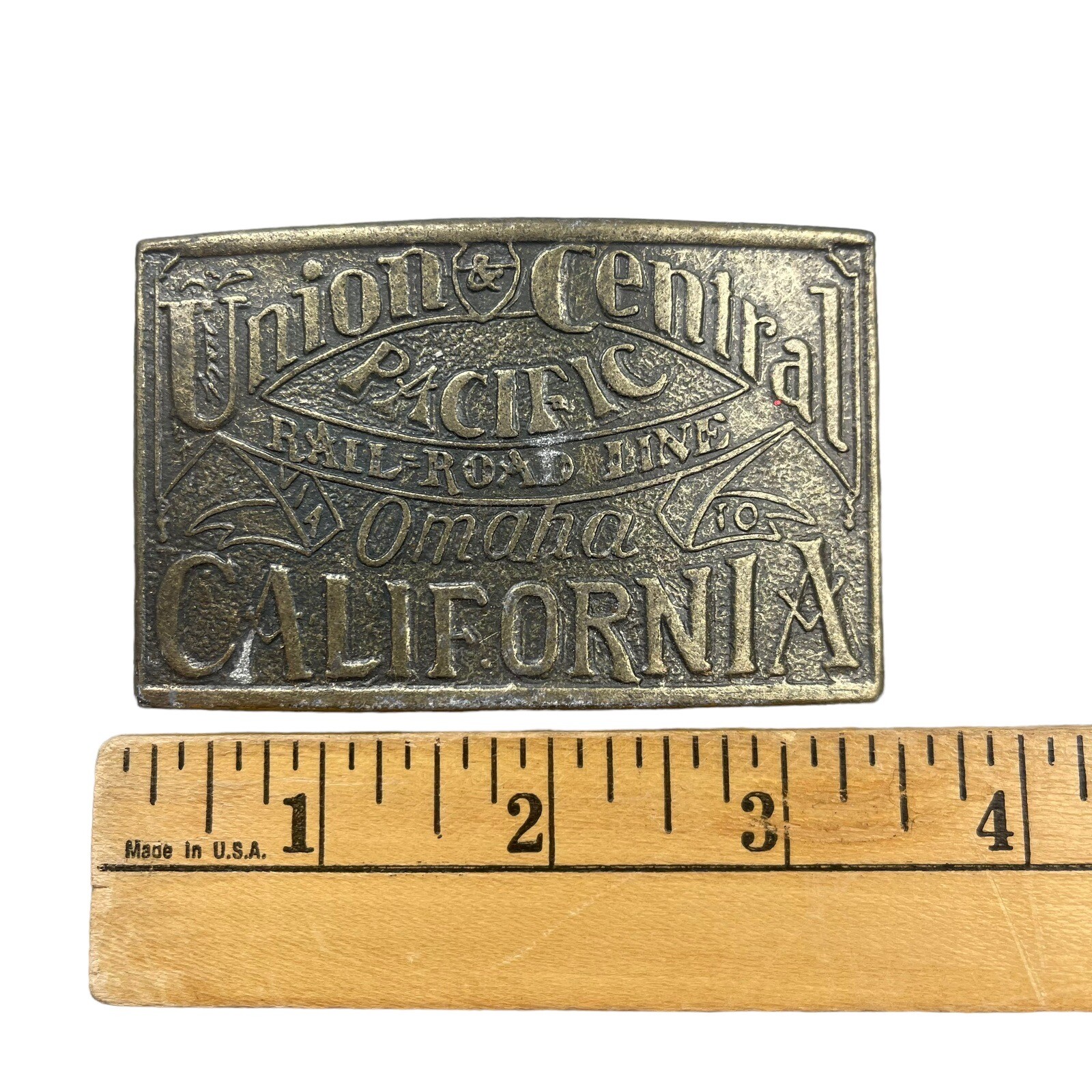 Union Central Pacific Railroad Line Omaha California Belt Buckle