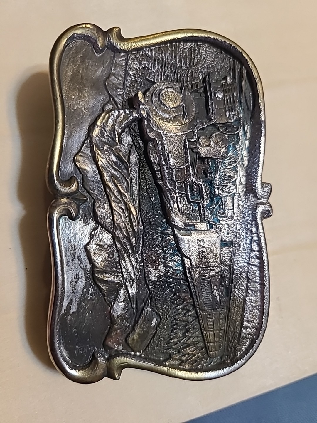 Belt Buckle 1984 Bergamot Brass Works Railroad U-149 Vintage 5473 USA