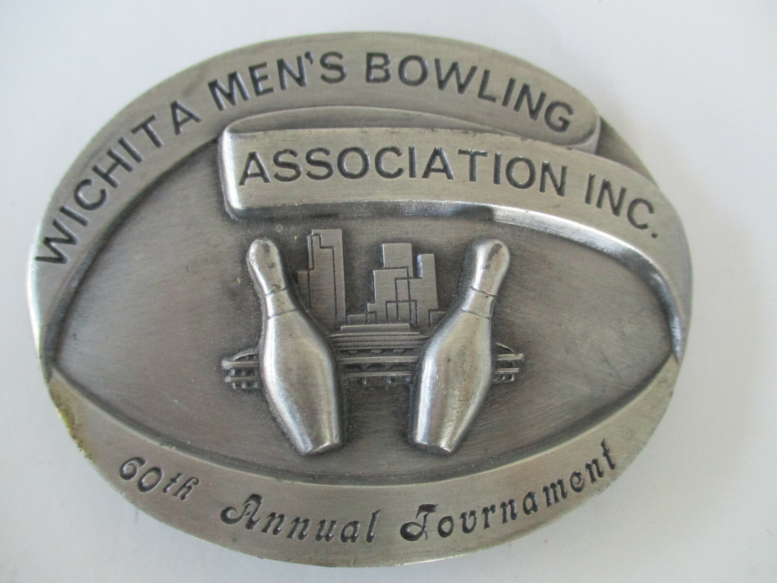 SISKIYOU WICHITA MEN&rsquo;S BOWLING ASSOCIATION 60TH ANNUAL TOURNAMENT BELT BUCKLE