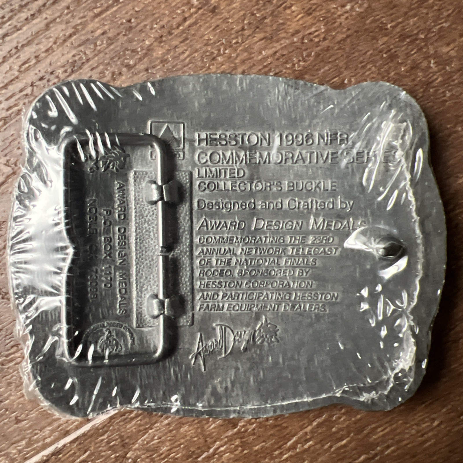 Vintage 1996 Hesston National Finals Rodeo (NFR) Belt Buckle Sealed