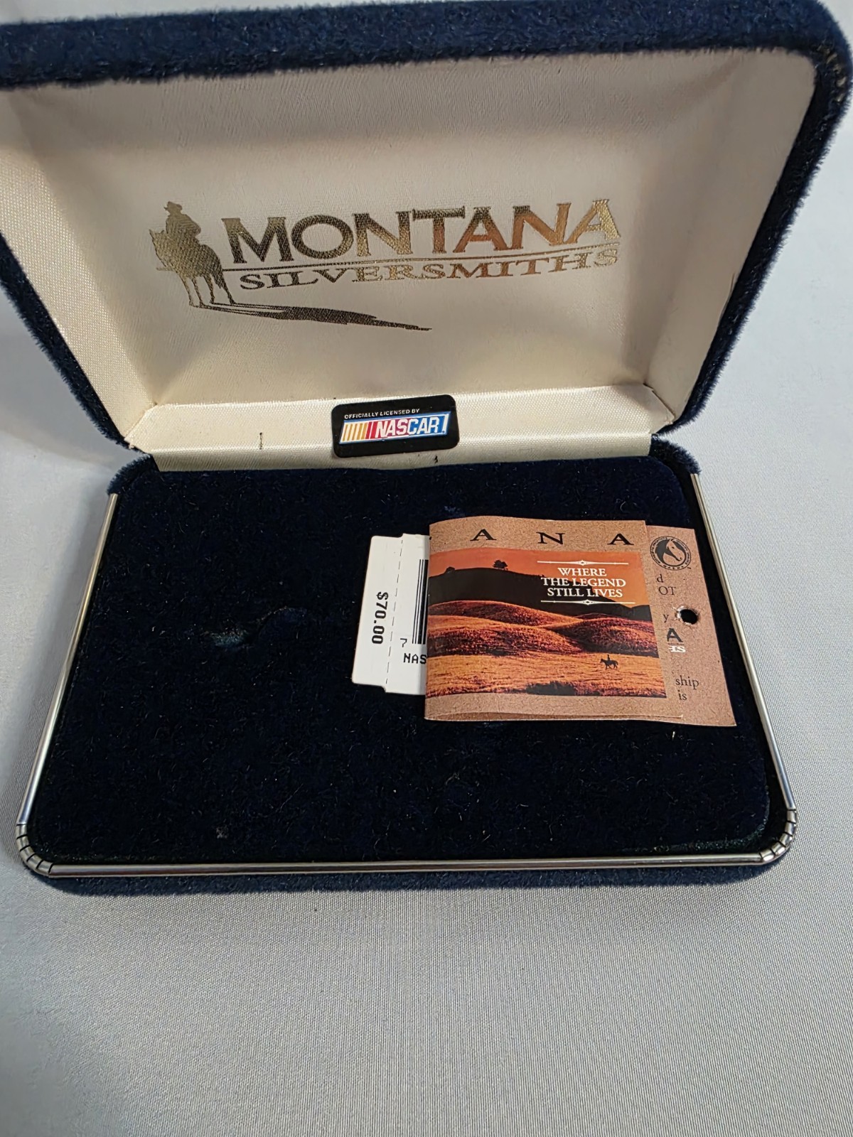 NASCAR 50th Anniversary Belt Buckle Montana Silversmiths W/Case