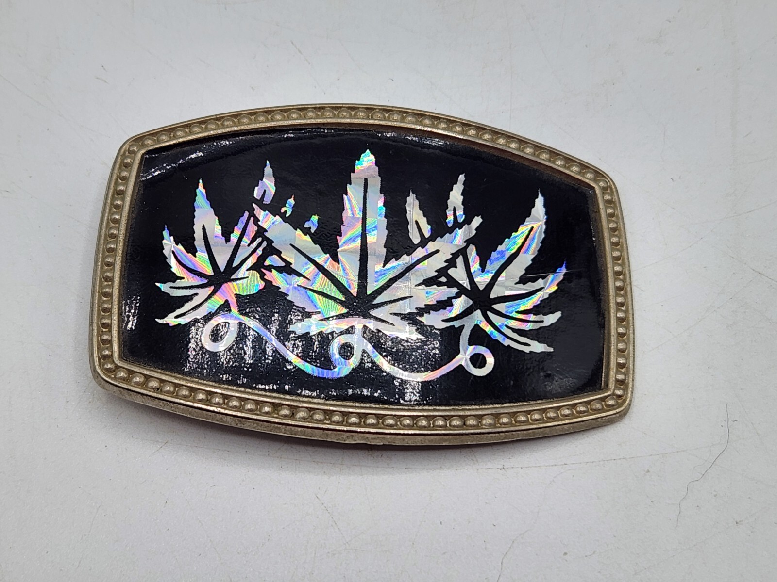 Marijuana Leaf Weed Metal Belt Buckle 681