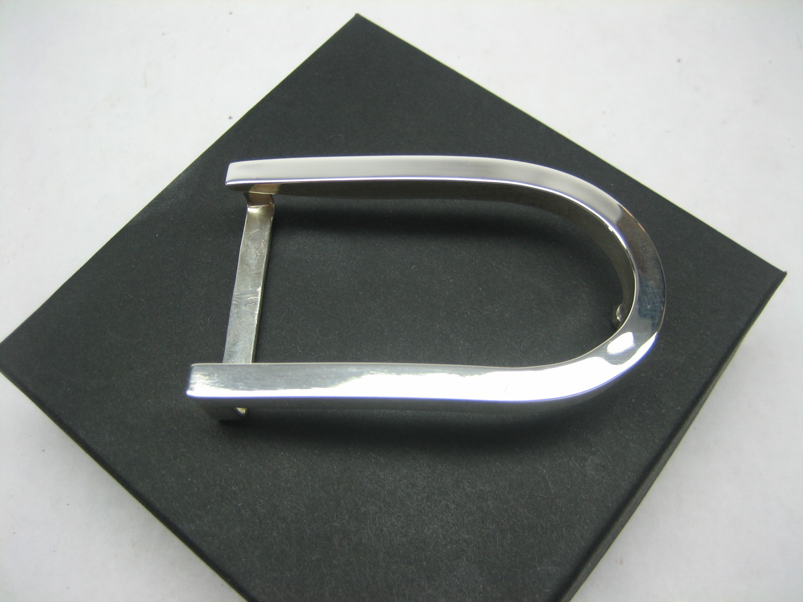 STERLING SILVER 925 SOLID SUZY BUCKLE.WITH GENUINE LIZARD 1.5&Prime; BELT MADE IN USA