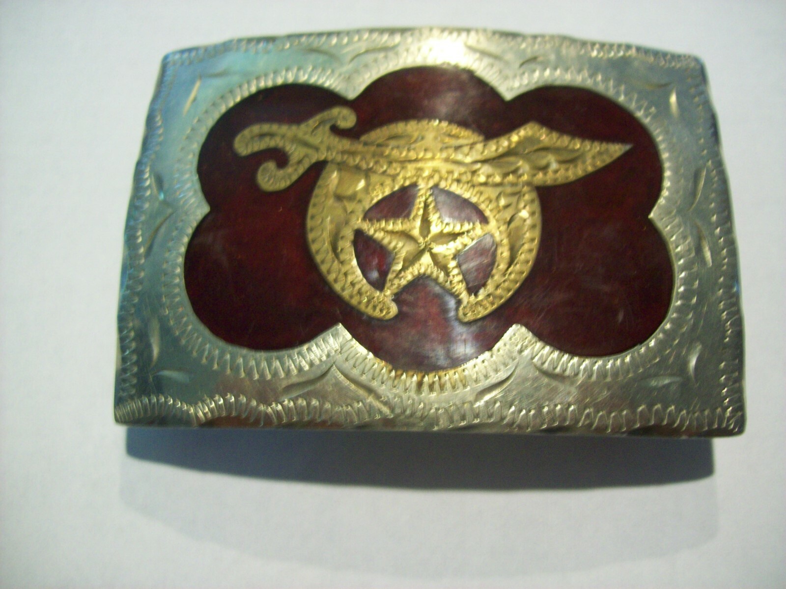 Masonic German Silver Belt Buckle R&B Denver Co.