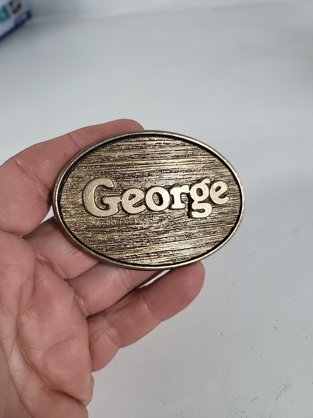 Vintage Brass Tone Belt Buckle George Oden Inc.