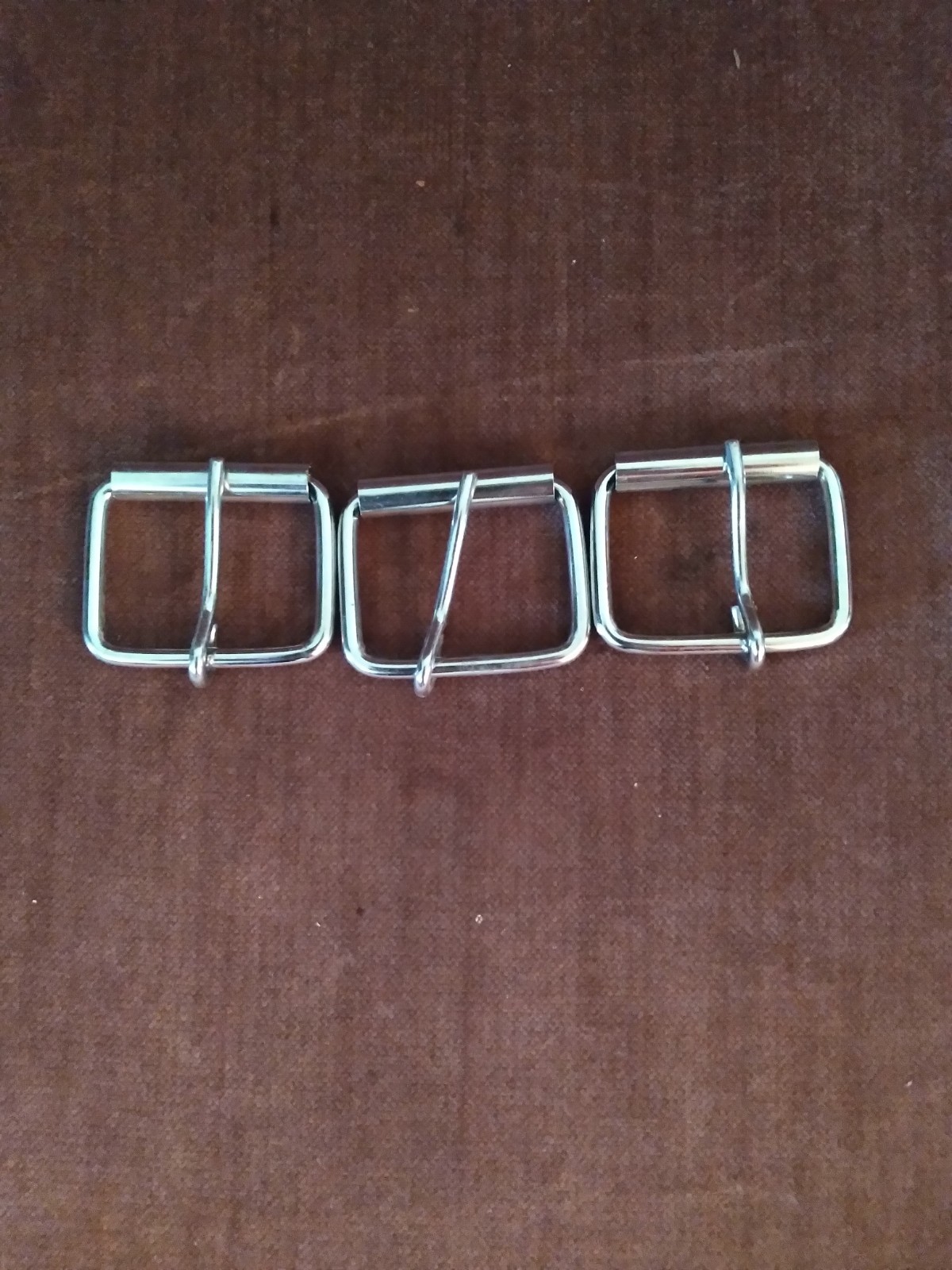 LOTS OF 3 SILVER COLOR REGULAR BUCKLE FOR 1 1/2 IN WIDE BELT