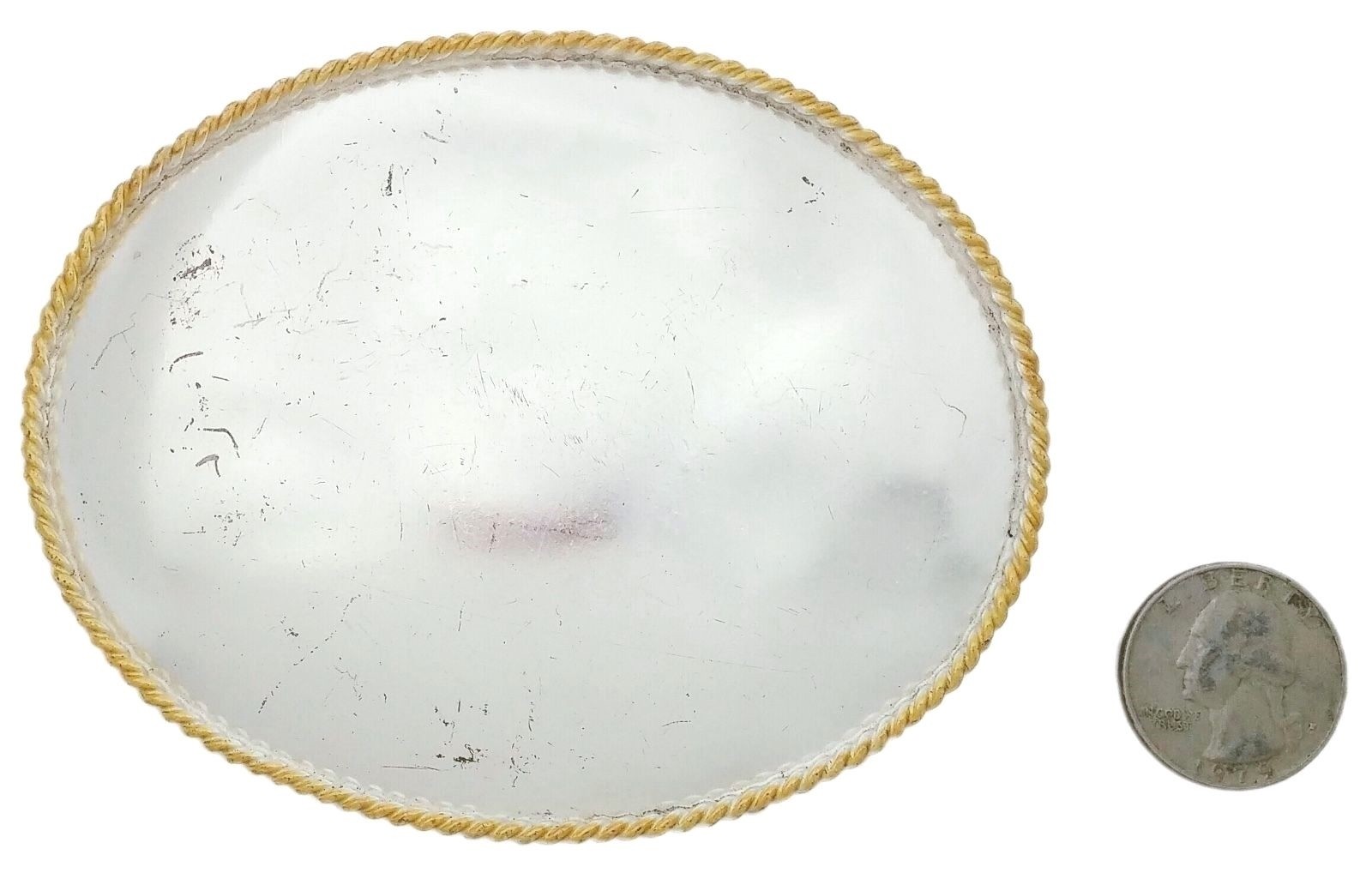 ALPACA PLAIN METAL BELT BUCKLE COWBOY & WESTERN HEBILLA CHARRO