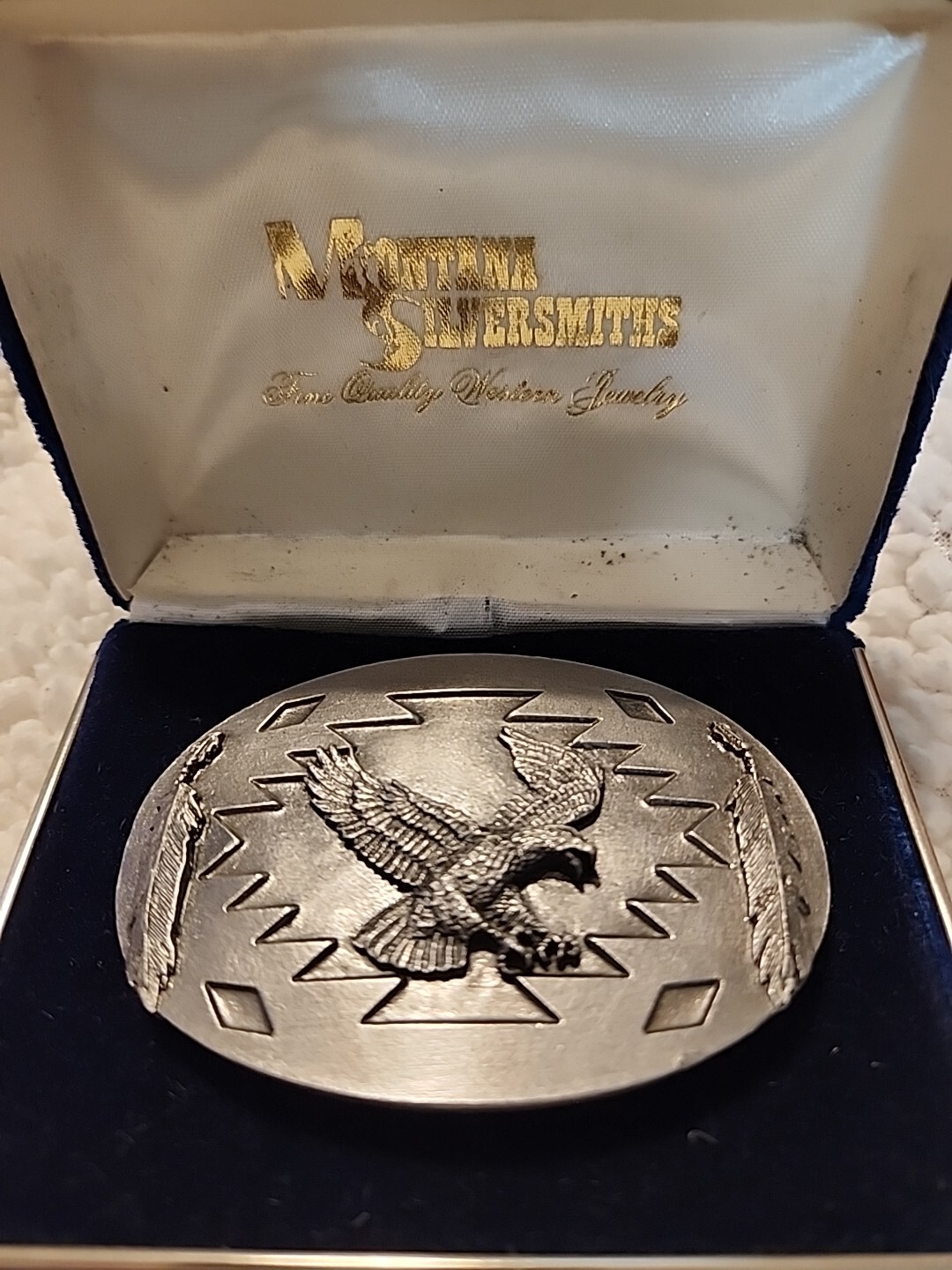 1993 Arroyo Grande Buckle Co Bald Eagle Pewter Belt Buckle. Men&rsquo;s Western Wear