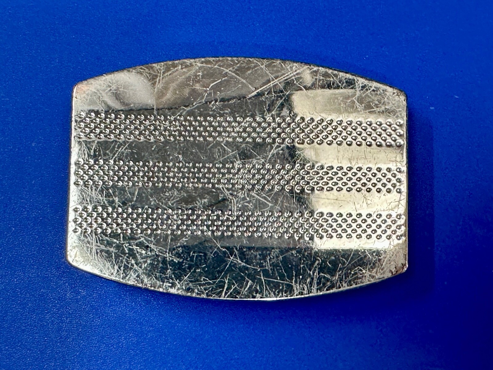 Adidas Silver Colored Striped Golf Sports Trophy Style Vintage Belt Buckle
