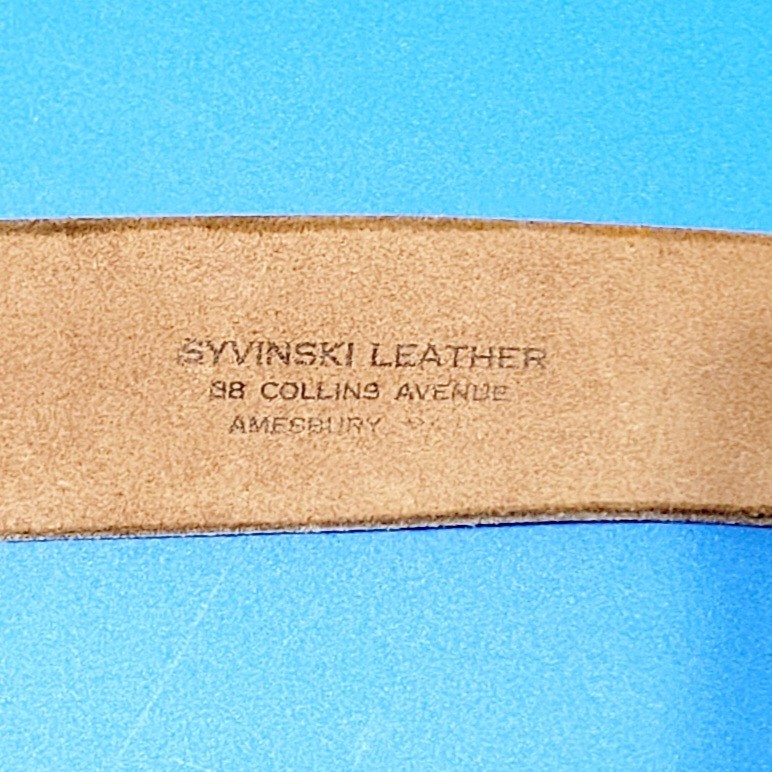 Vintage 1970s-era Budweiser Beer Brass Belt Buckle Anheuser-Busch + Leather Belt