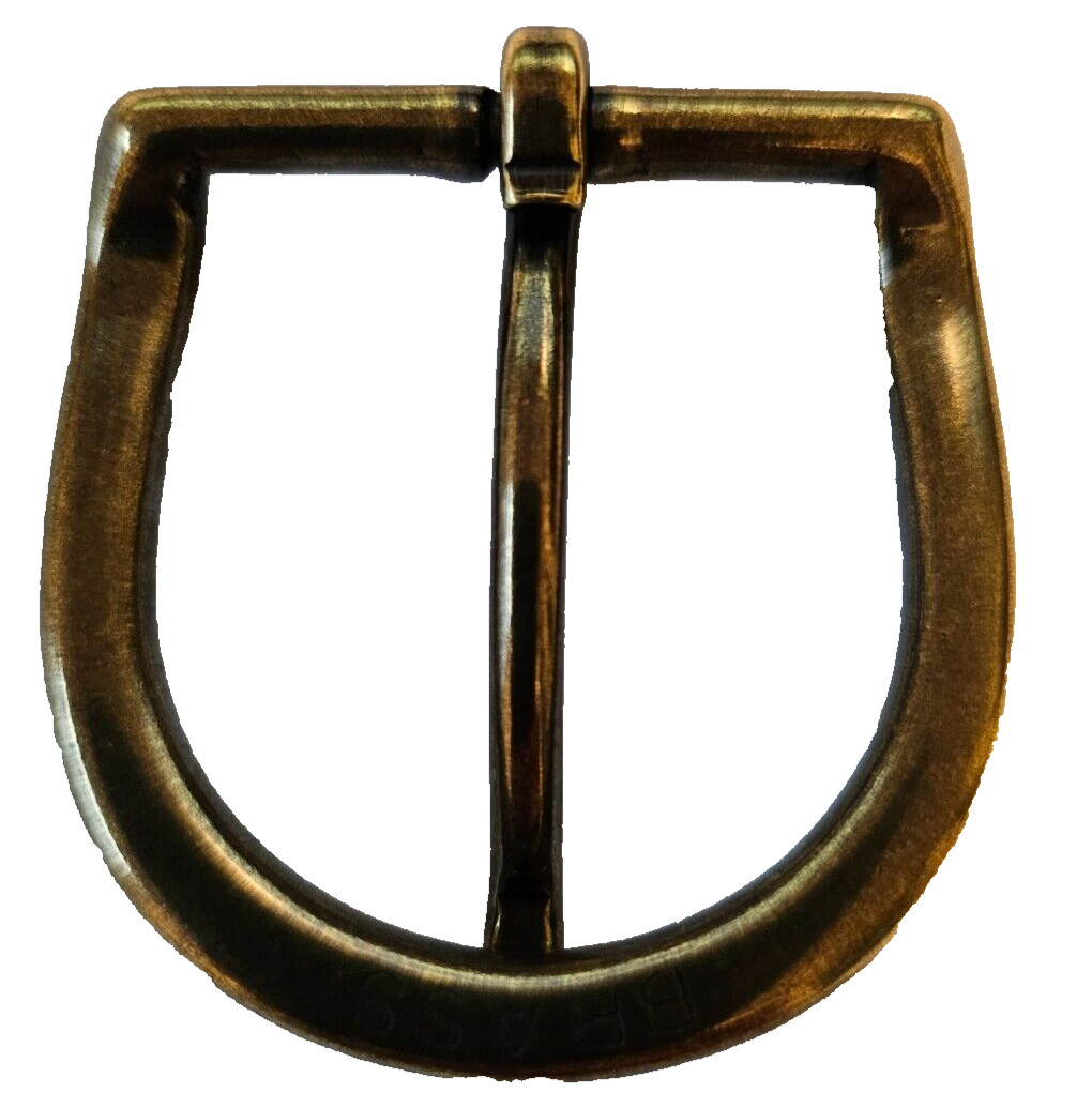Solid Brass Belt Buckle- 1.25&Prime;- Antique Brass Finish