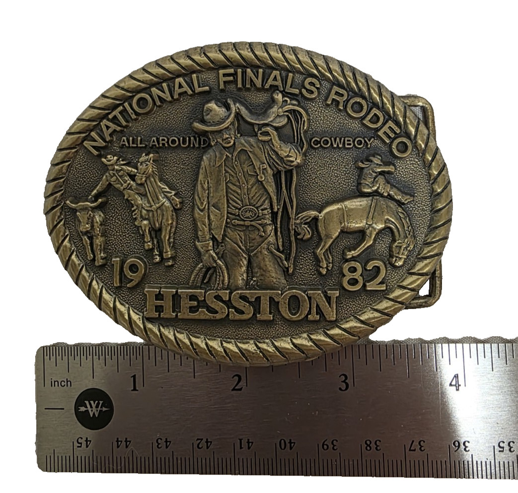 National Finals Rodeo 1992 Belt Buckle Hesston Commemorative New Shrink Wrapped