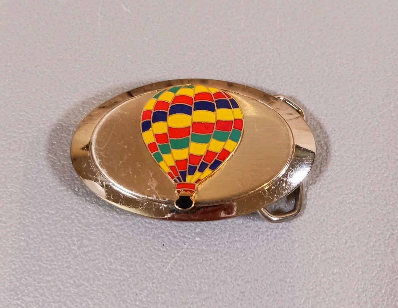 Vintage Colorful Metal Belt Buckle With Balloon 🇺🇲