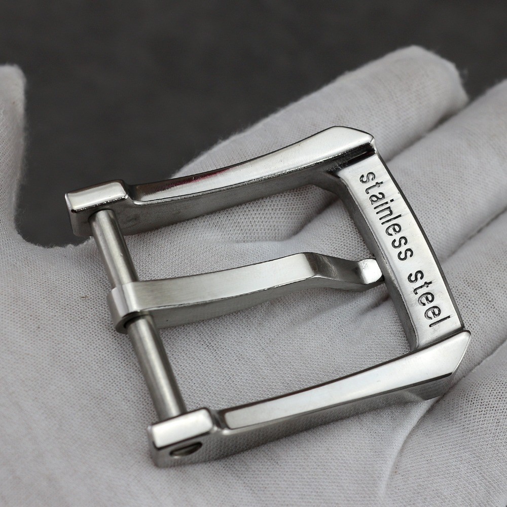 Men Stainless Steel Removable Belt Buckle Single Prong Belt Clip 3.8cm Wide Belt