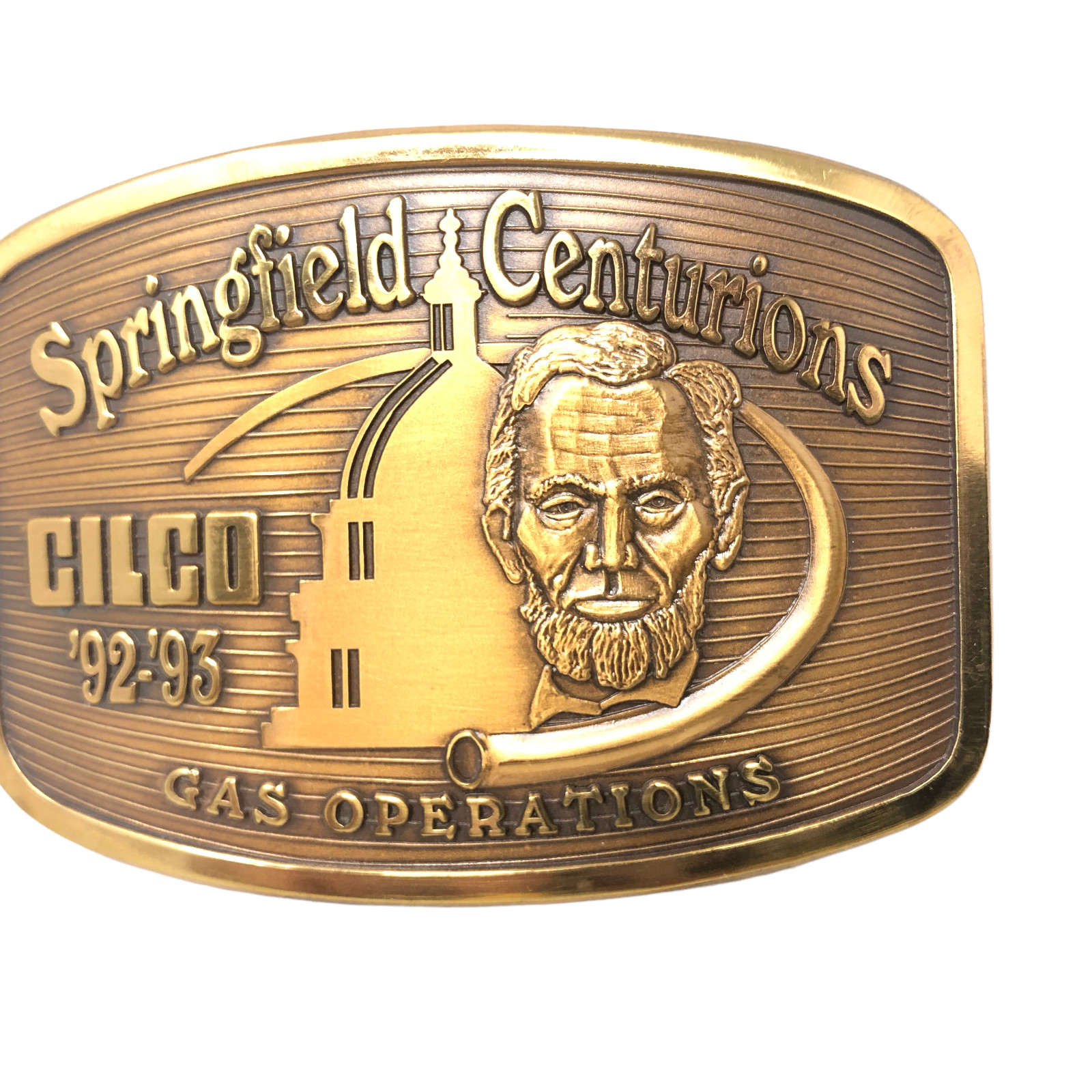 VTG Cilco Gas Operations Springfield Centurions Company Belt Buckle Lincoln