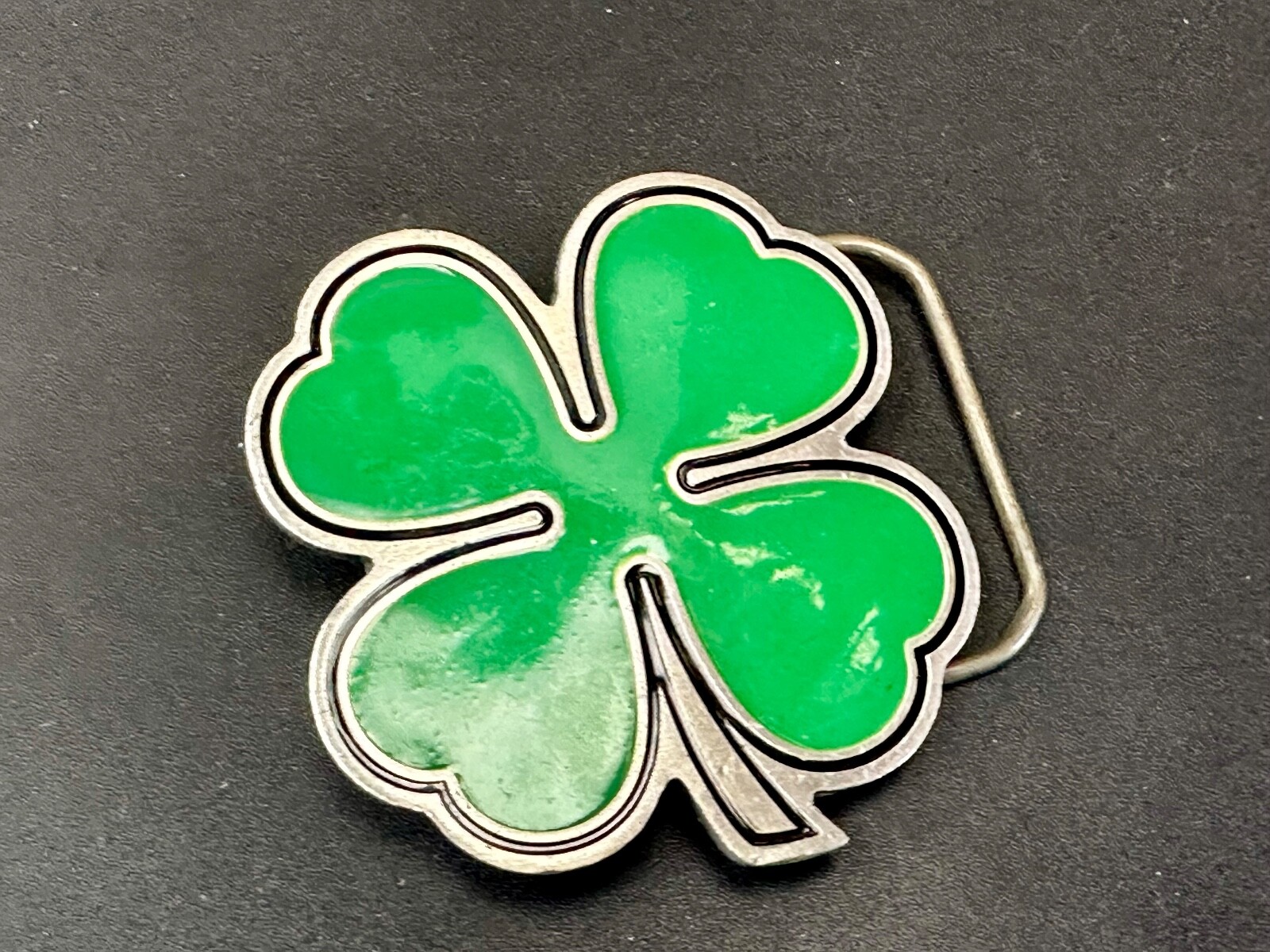 Lucky Four Leaf Clover Green Belt Buckle By Great American Products
