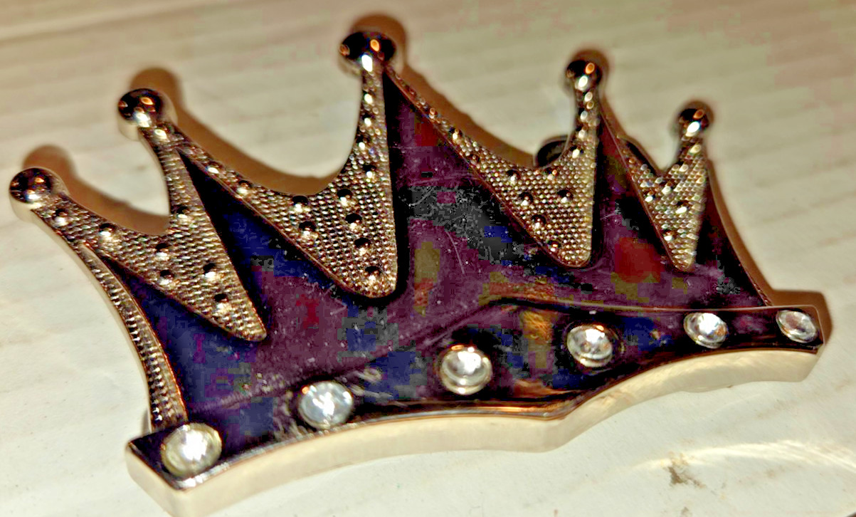 Crown Belt Buckle Silver Metal Bling Rhinestones New Men Women Cowgirl Western