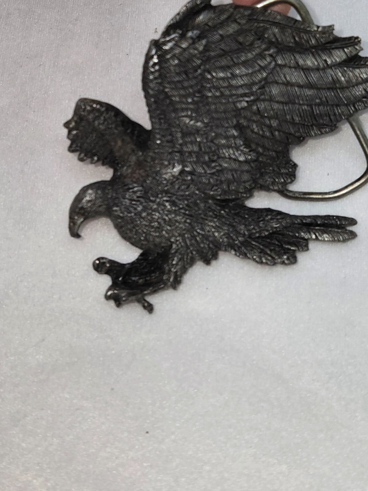 VINTAGE BERGAMOT BRASS WORKS USA AMERICAN BALD EAGLE BELT BUCKLE B-146