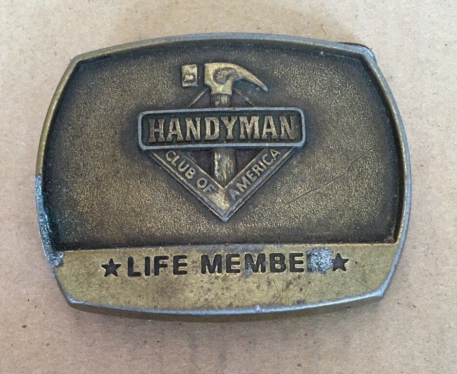 Handyman Club Of America Hunting Club Life Member Belt Buckle Lot of 2