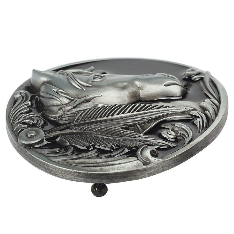 Horse Head Belt Buckle Western Cowboy Motorcycle Riding Belt Buckle