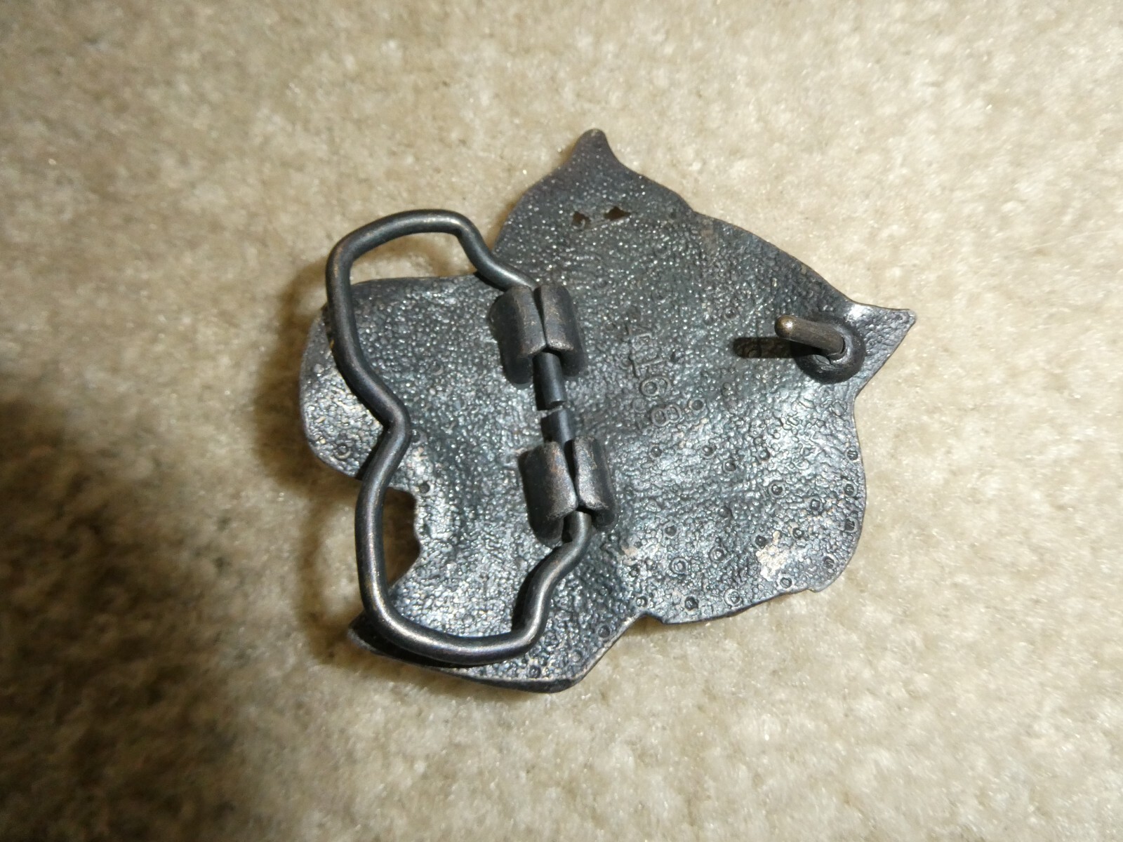 Vintage Brass Hand Held Saw Belt Buckle 2 3/4&Prime; Wide